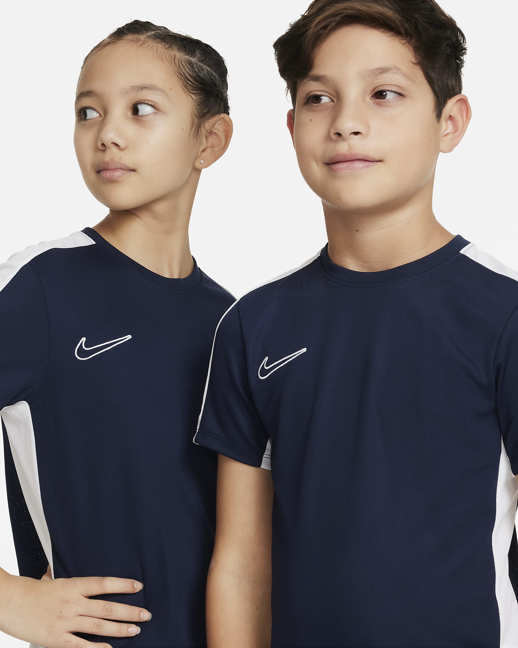 Fotbollströja Nike Dri-FIT Academy23 för barn - Obsidian/Vit/Vit