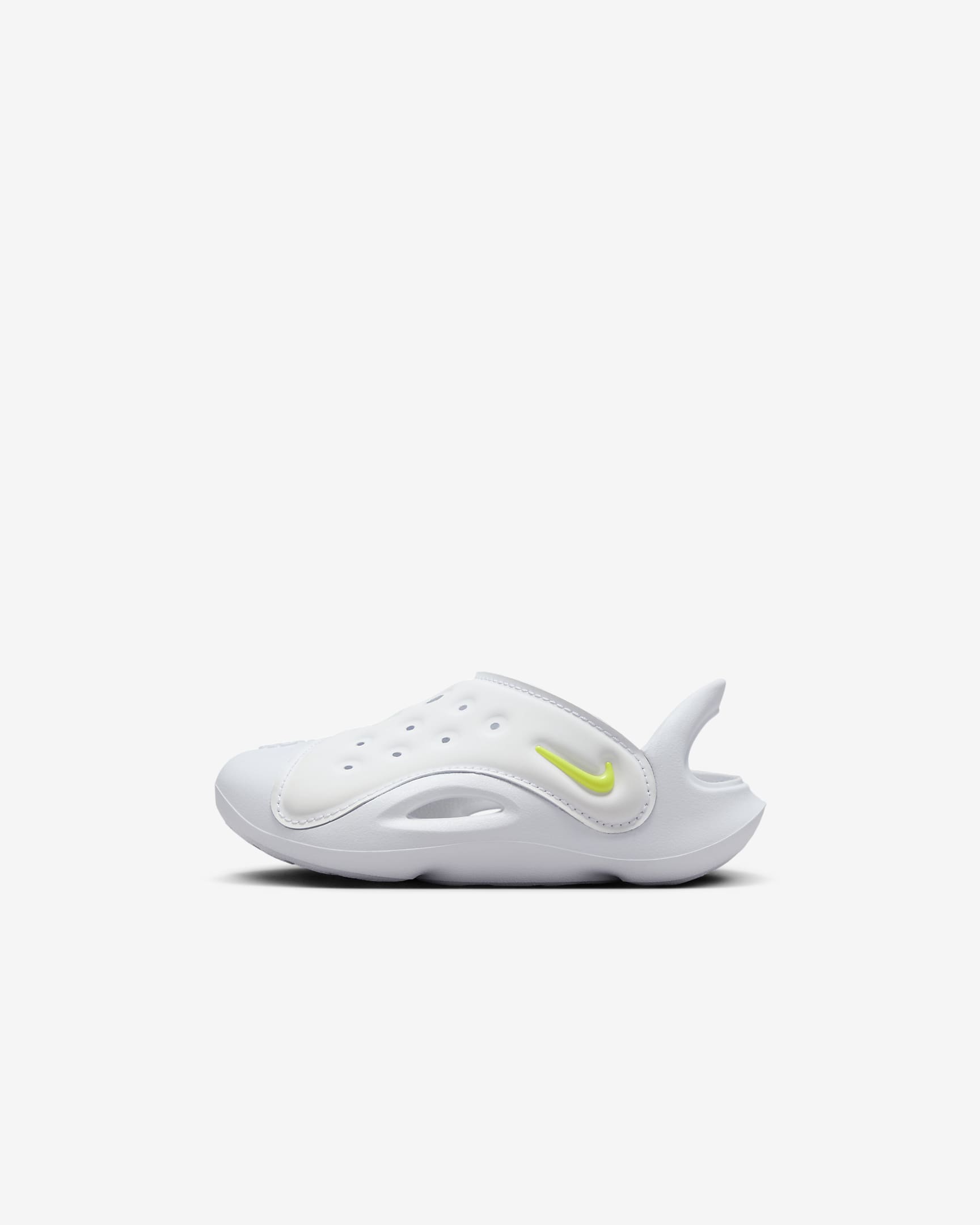 Nike Aqua Swoosh Sandalen für Babys/Kleinkinder - Weiß/Pure Platinum/Volt