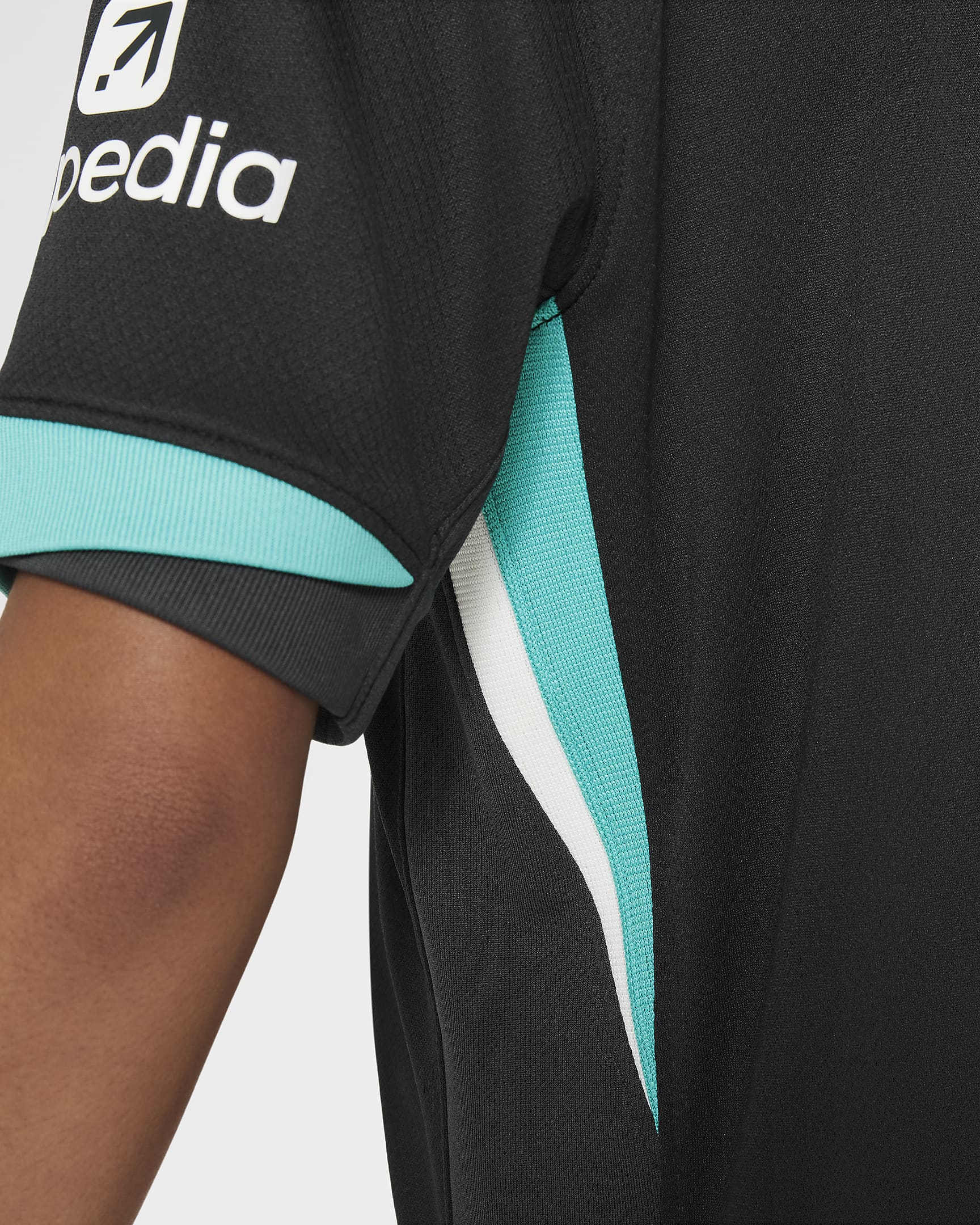 Maillot de foot replica Nike Dri-FIT Liverpool FC 2024/25 Stadium Extérieur pour ado - Noir/Anthracite/Washed Teal/Sail