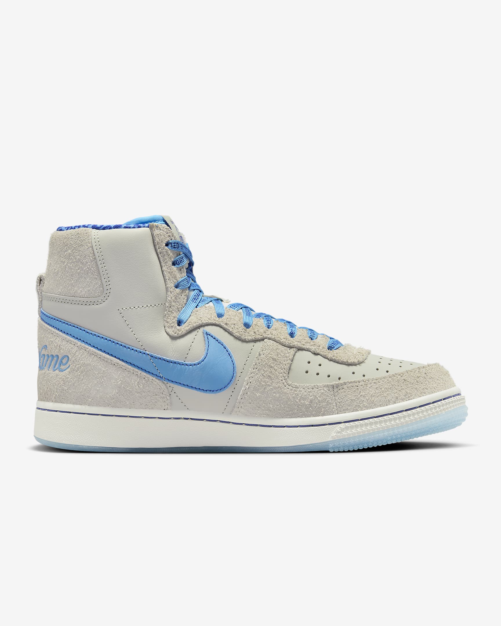 Calzado de básquetbol para hombre Nike Terminator High (Spelman) - Hueso claro/Fantasma/Azul eléctrico/Azul foto