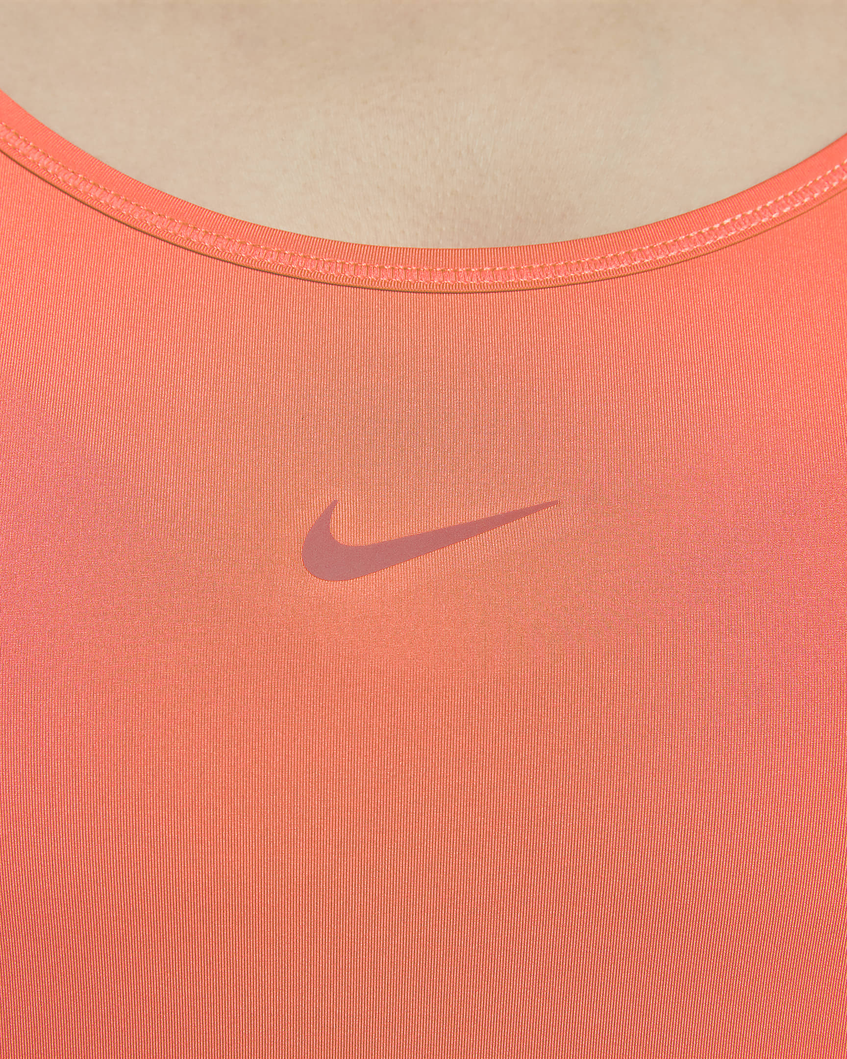 Nike One Classic 女款 Dri-FIT 細肩帶背心上衣 - Light Wild Mango/黑色