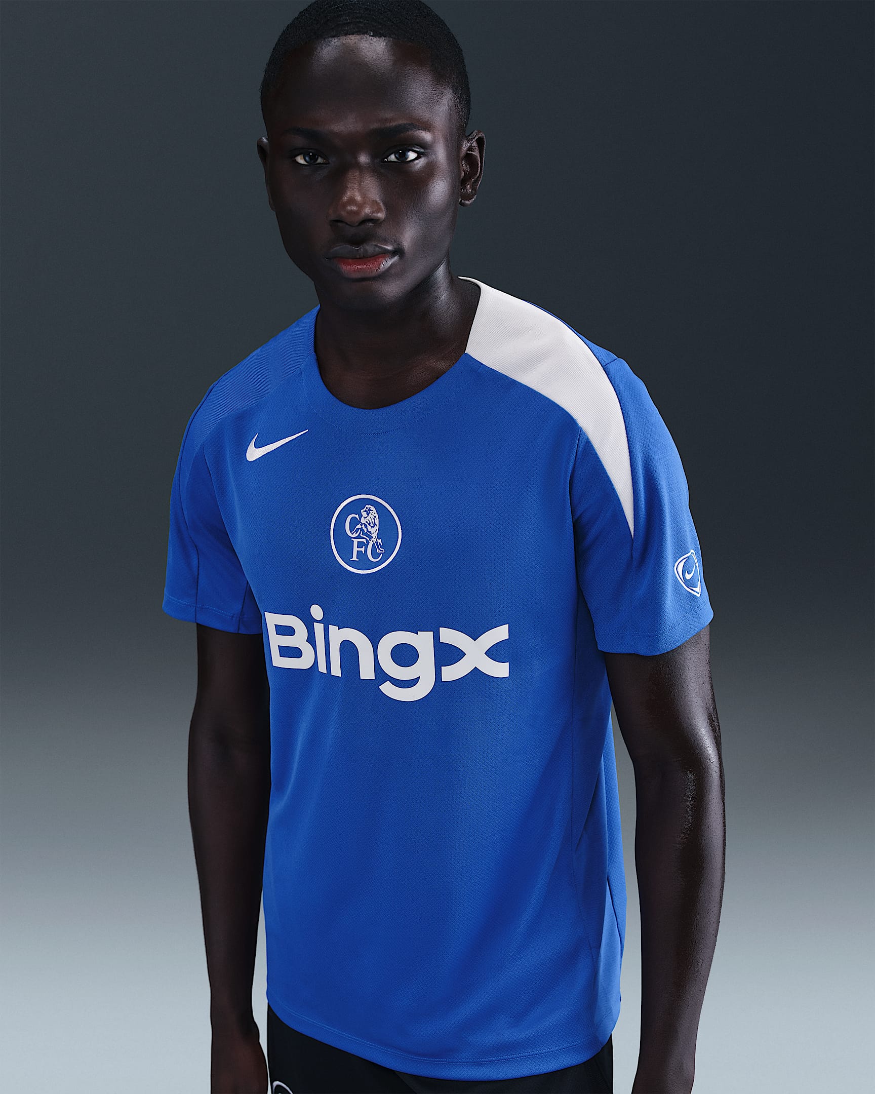 Chelsea F.C. Strike Third Men's Nike Dri-FIT Total 90 Football Short-Sleeve Top - Game Royal/Game Royal/Field Silver/Field Silver
