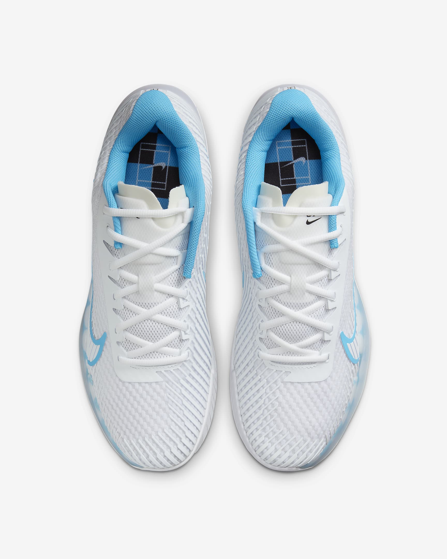 Chaussure de tennis pour surface dure NikeCourt Vapor 11 PE pour homme - Blanc/Noir/Baltic Blue