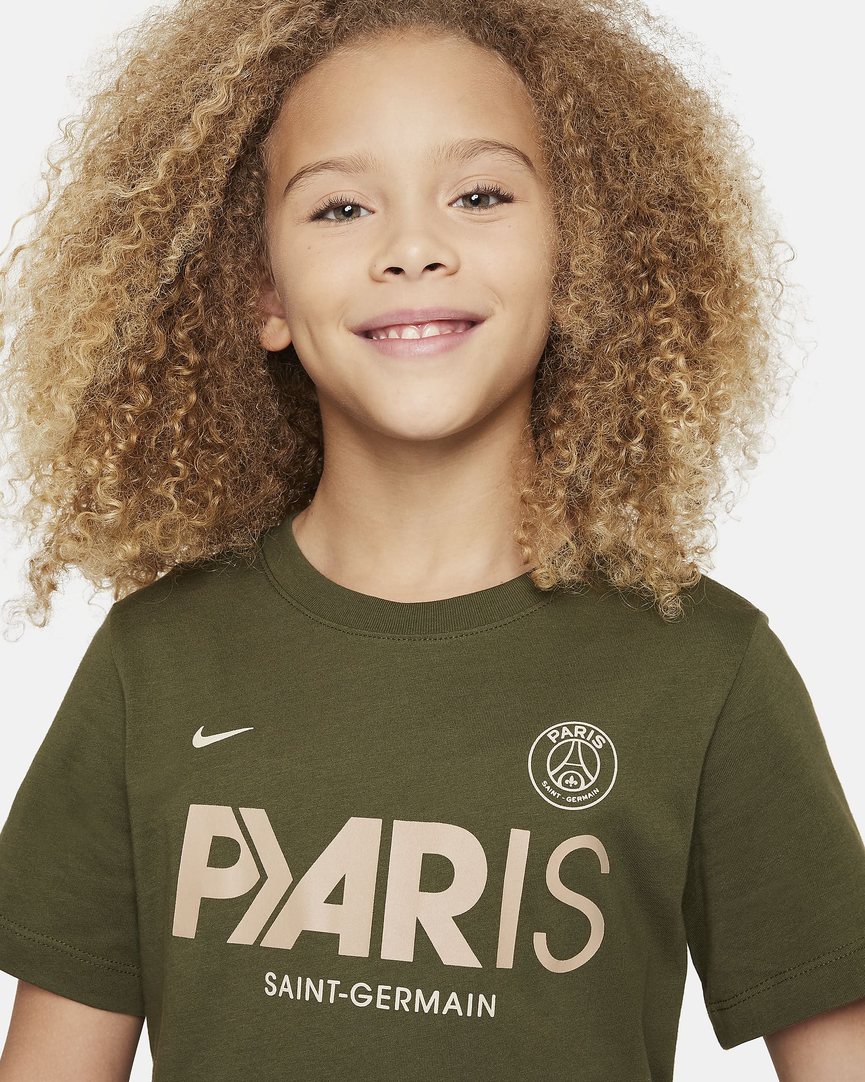 Paris Saint-Germain Mercurial Nike Fußball-T-Shirt für ältere Kinder - Rough Green