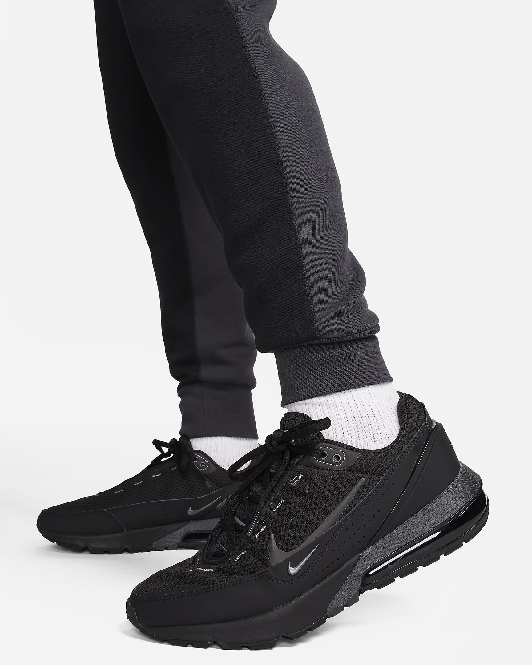 Nike Sportswear Tech Fleece Joggers - Home - Negre/Dark Smoke Grey/Carmesí clar