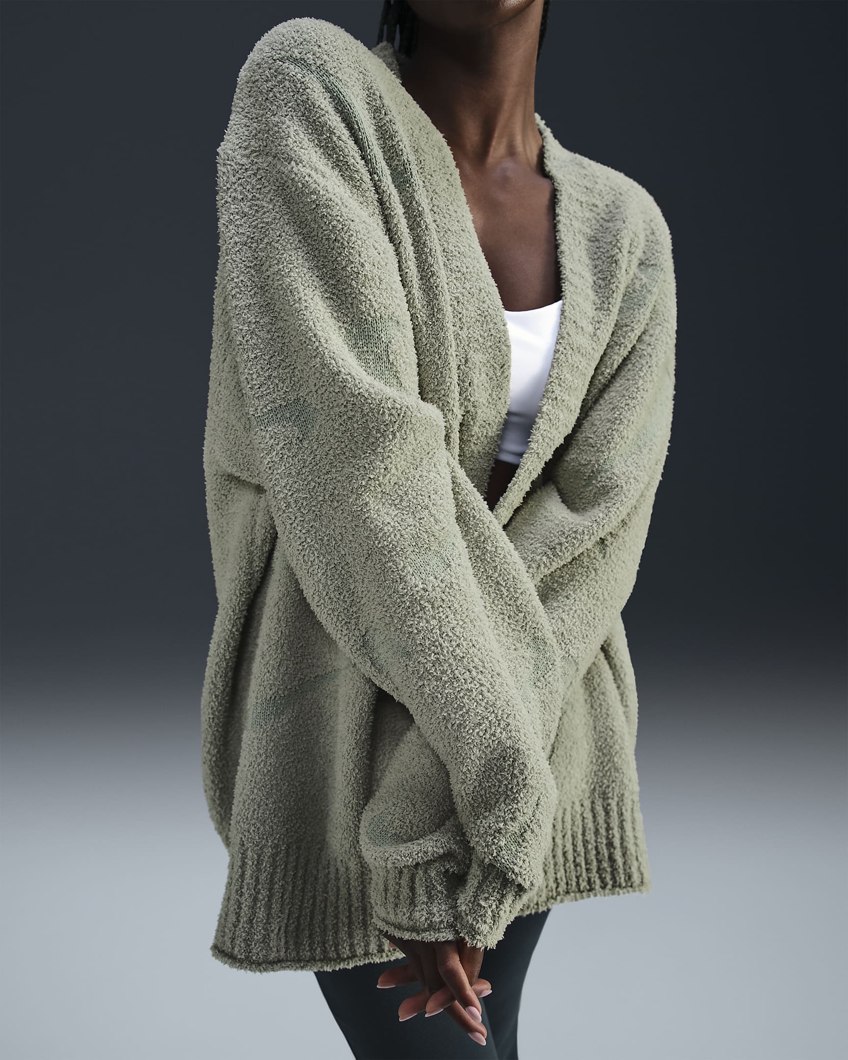 Nike Sportswear Phoenix Cosy Bouclé Women's Oversized Knit Cardigan - Jade Horizon