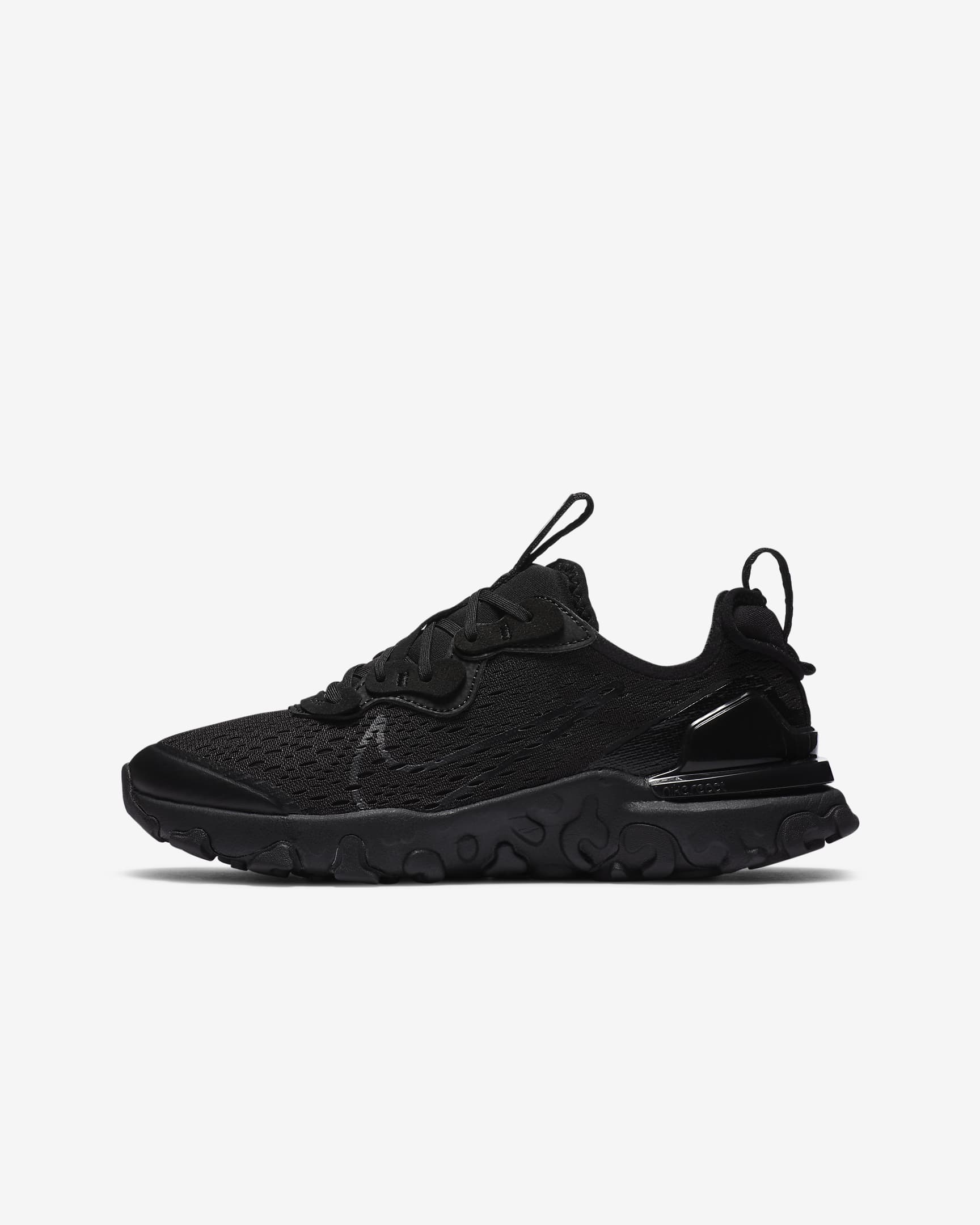 Nike React Vision Kinderschoen - Zwart/Smoke Grey/Zwart