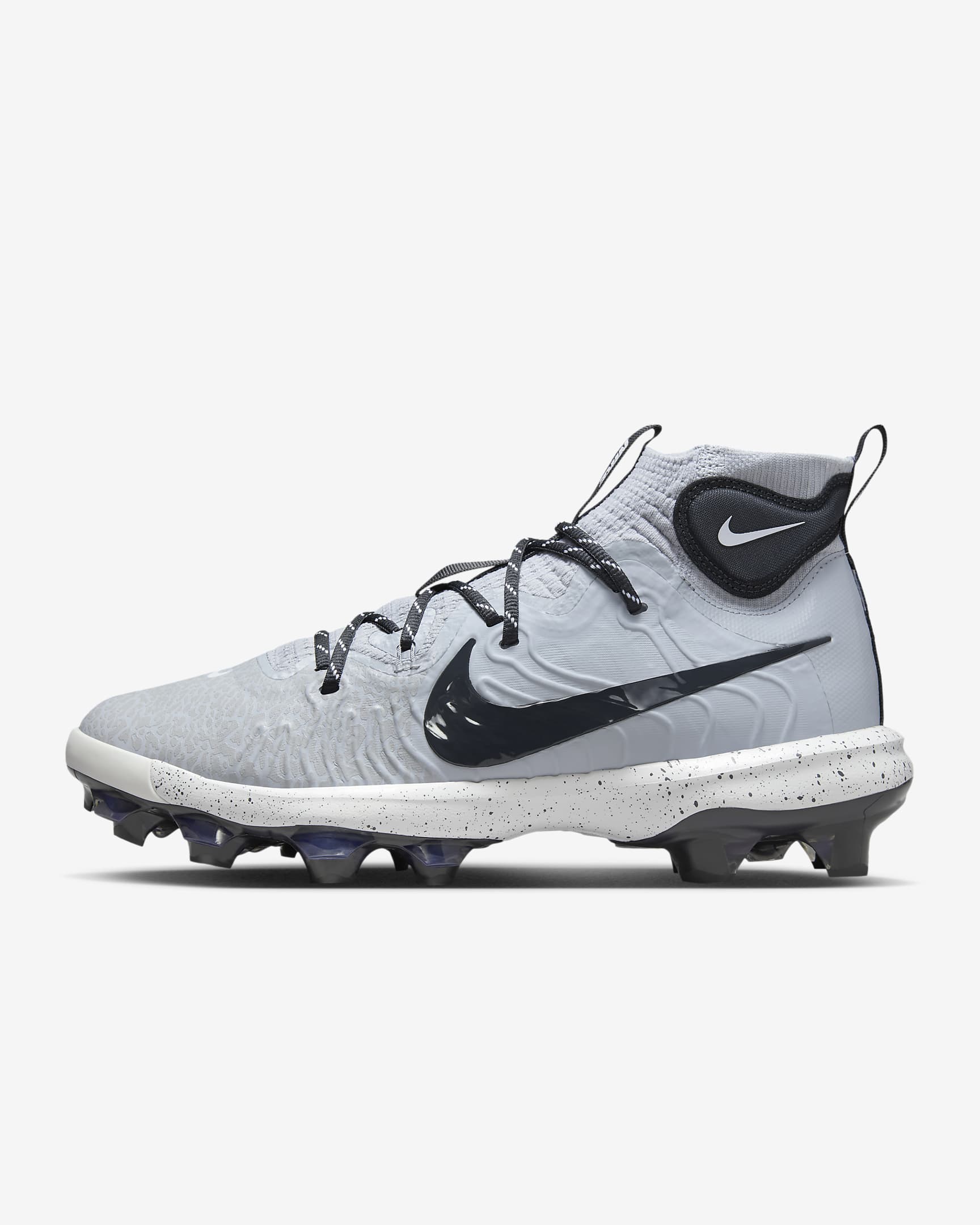 Nike Alpha Huarache NXT MCS Men's Baseball Cleats - Wolf Grey/White/Pure Platinum/Dark Smoke Grey