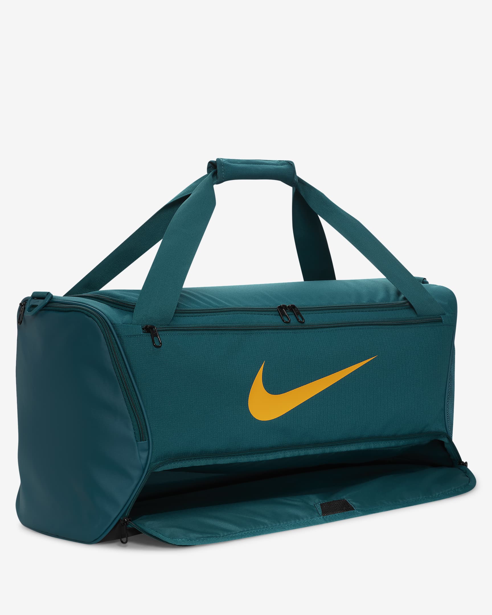 Nike Brasilia 9.5 Training Duffel Bag (Medium, 60L) - Geode Teal/Black/Sundial