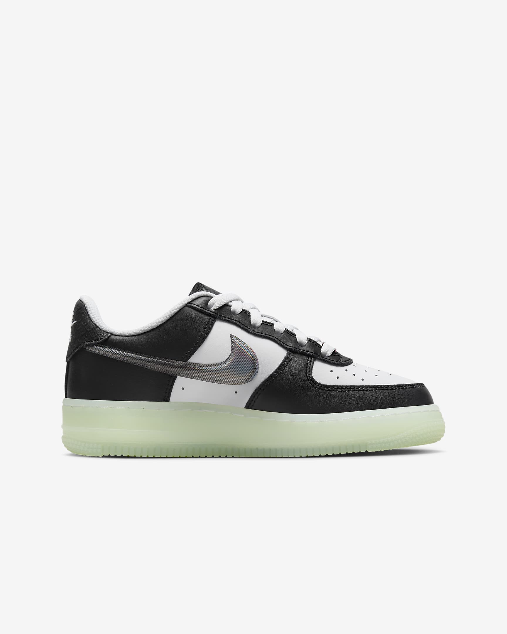 Nike Air Force 1 LV8 Older Kids' Shoes - White/Vapour Green/Black