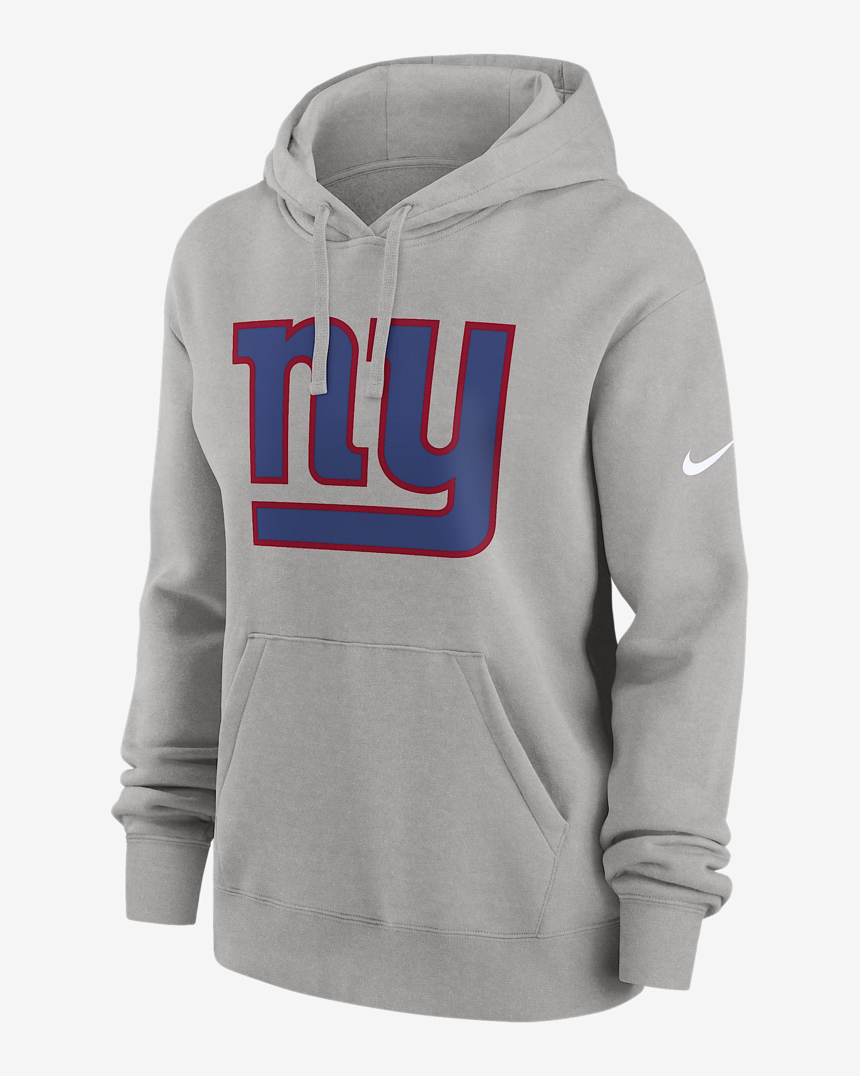 New York Giants Club Women's Nike NFL Pullover Hoodie - Grey Heather