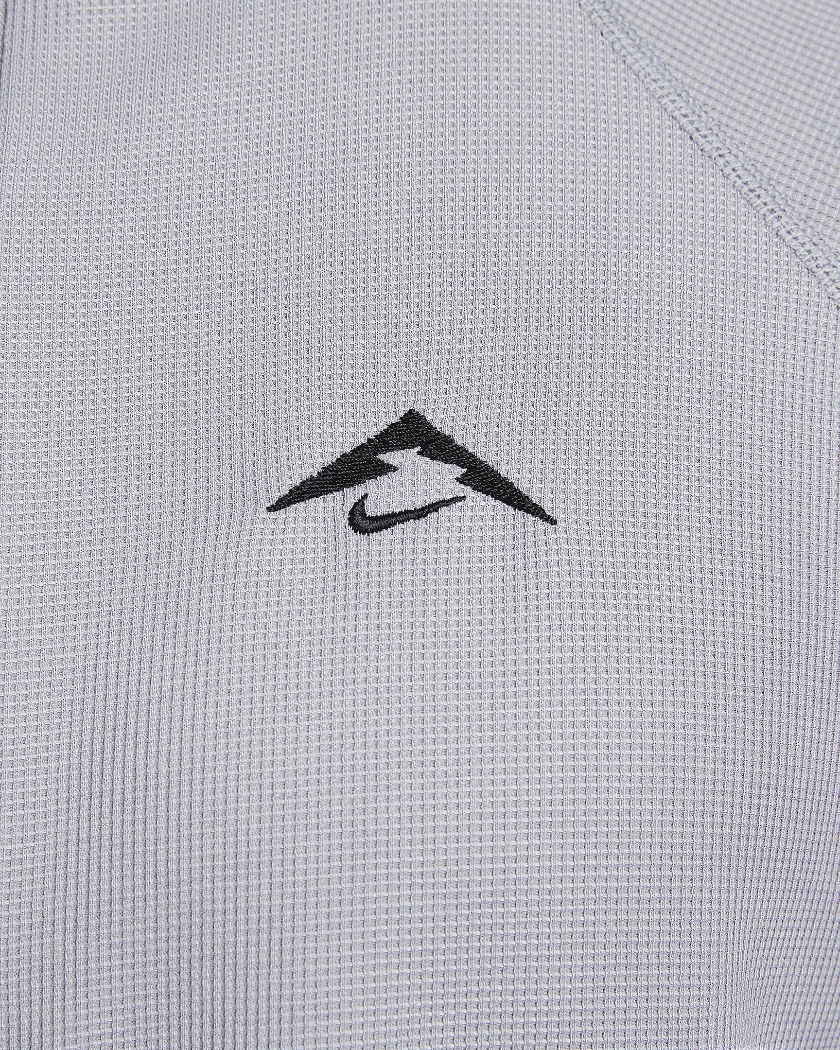 Nike Trail 男款 Dri-FIT 半長式拉鍊中層上衣 - Cement Grey/黑色