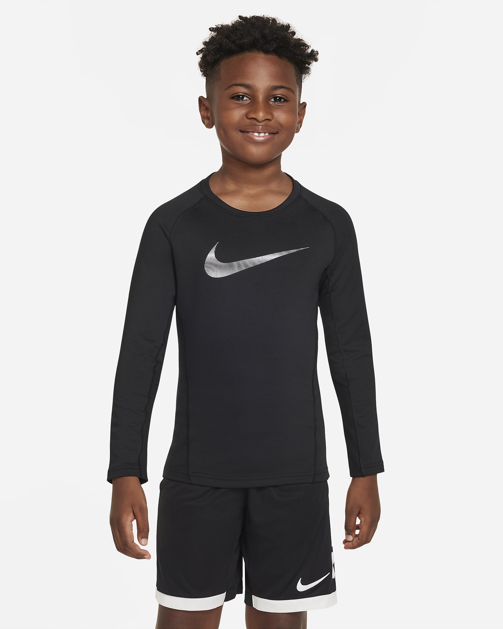 Nike Pro Warm Big Kids' (Boys') Long-Sleeve Top. Nike.com