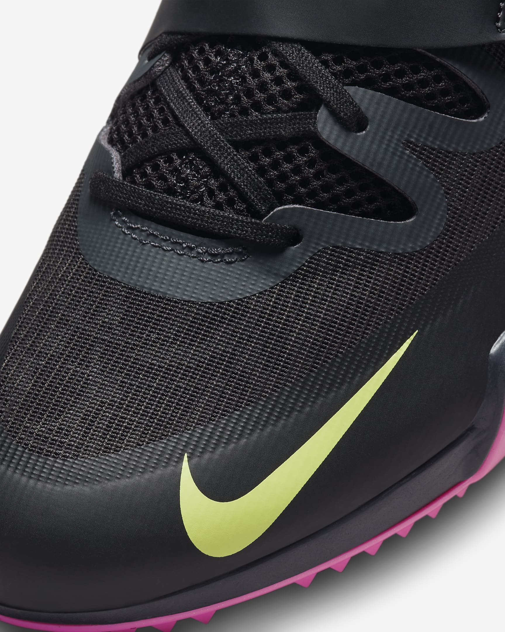 Nike Pole Vault Elite Zapatillas con clavos de salto Track & Field - Anthracite/Negro/Light Lemon Twist/Fierce Pink