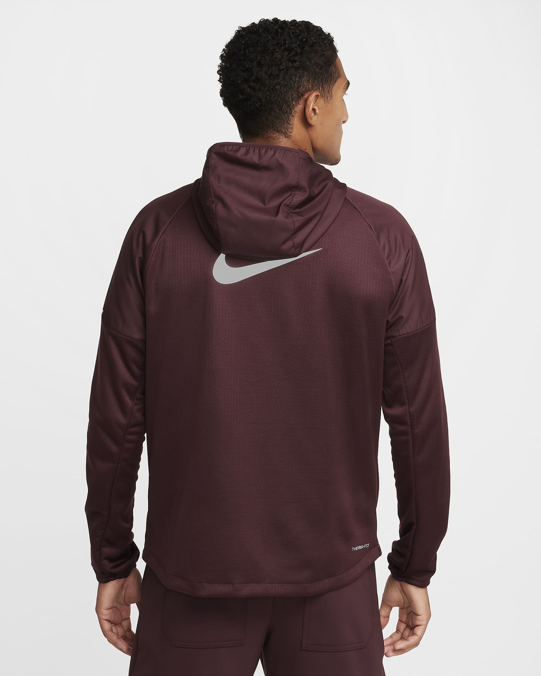 Nike Sphere Miler Men's Therma-FIT Water-Repellent Running Jacket - Burgundy Crush/Burgundy Crush