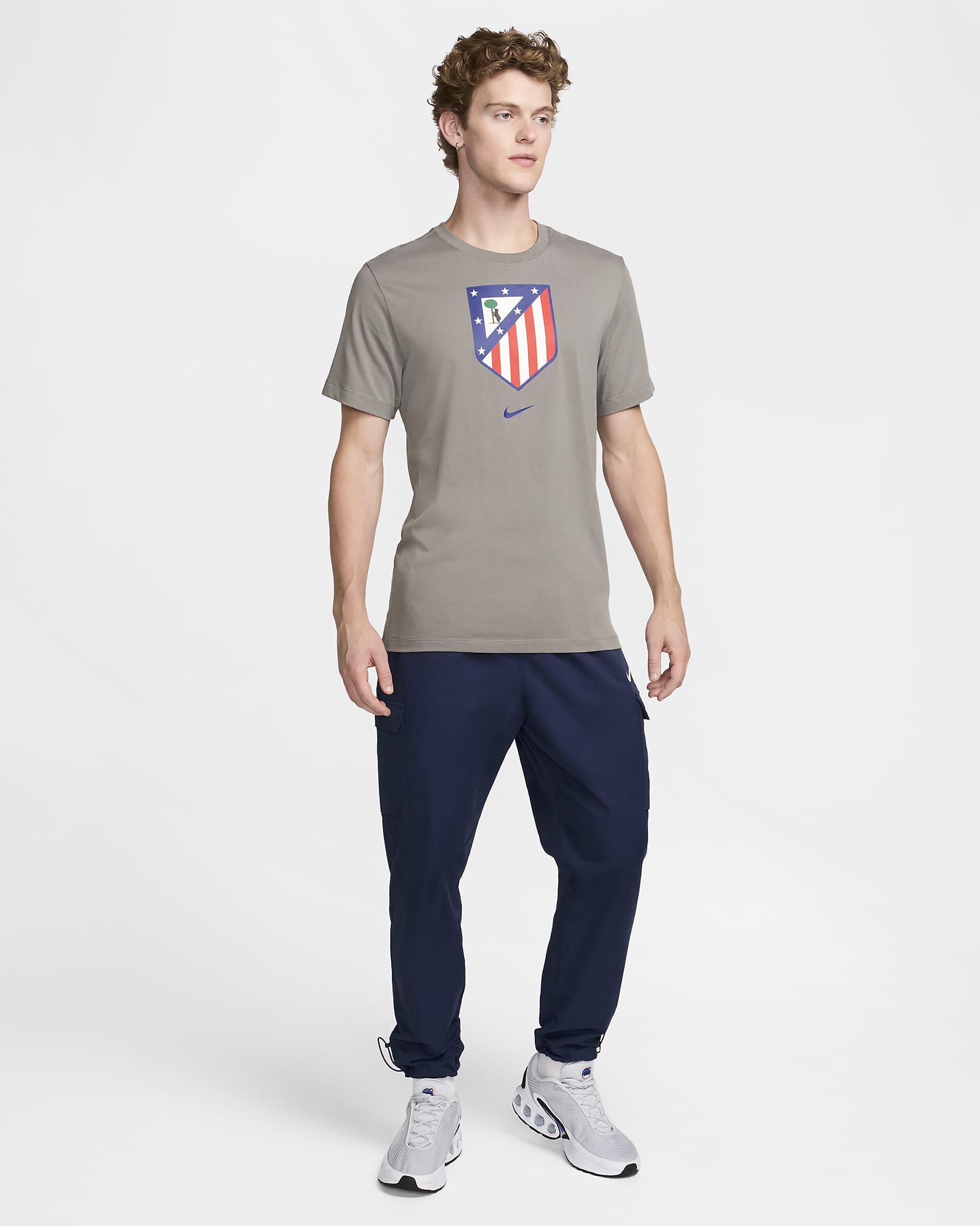 Atlético Madrid Men's Nike Football T-Shirt - Flat Pewter