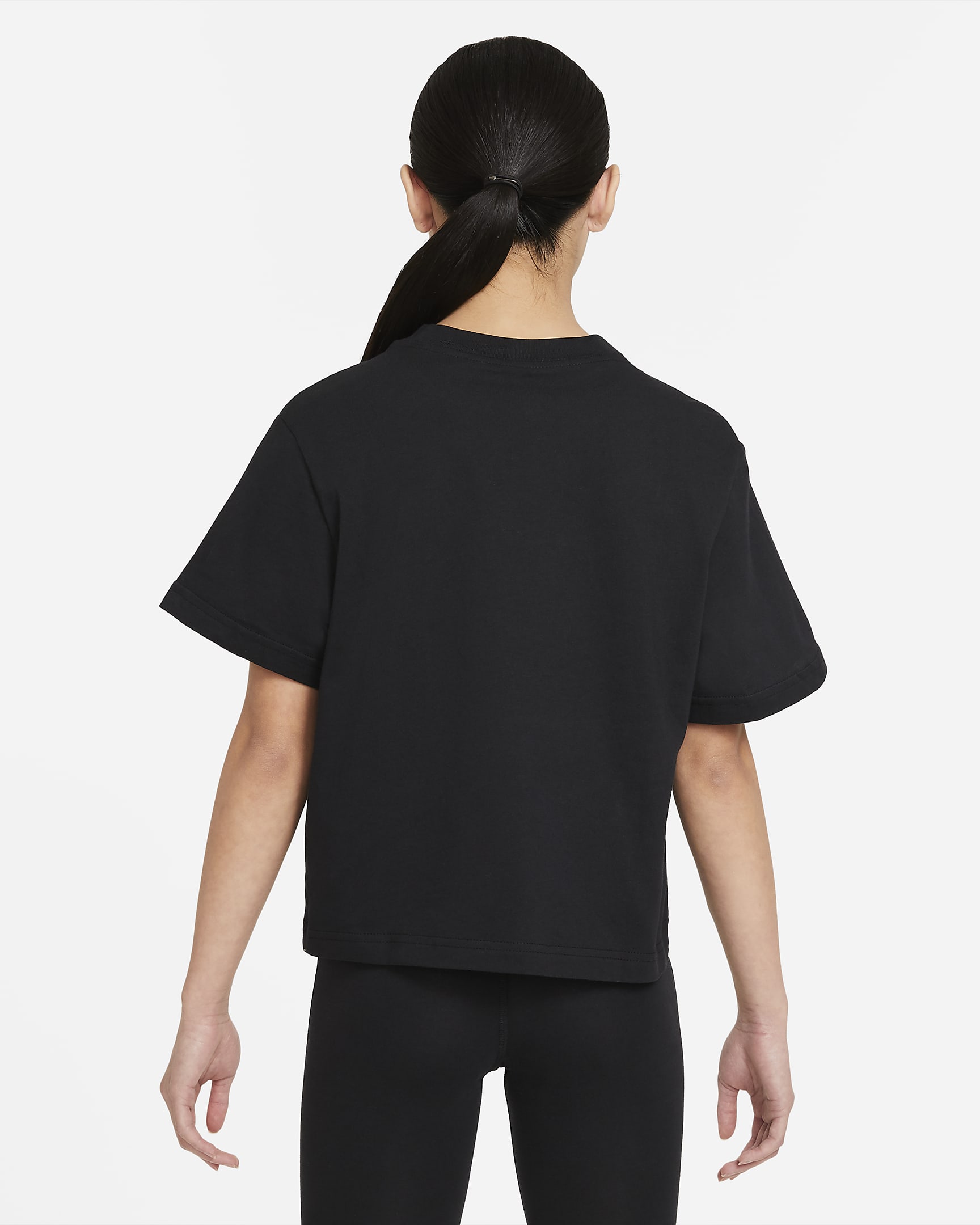 Nike Sportswear T-Shirt für ältere Kinder (Mädchen) - Schwarz/Weiß