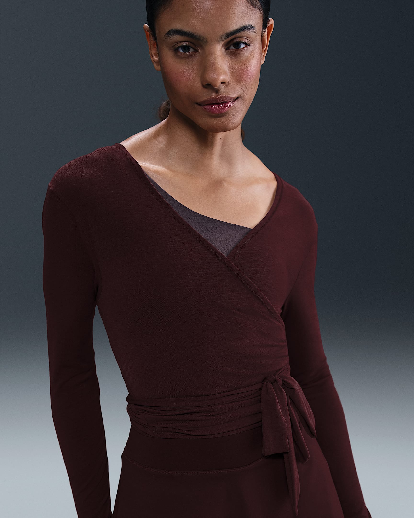 Nike One Relaxed Women's Dri-FIT Top - Burgundy Crush/Burgundy Ash