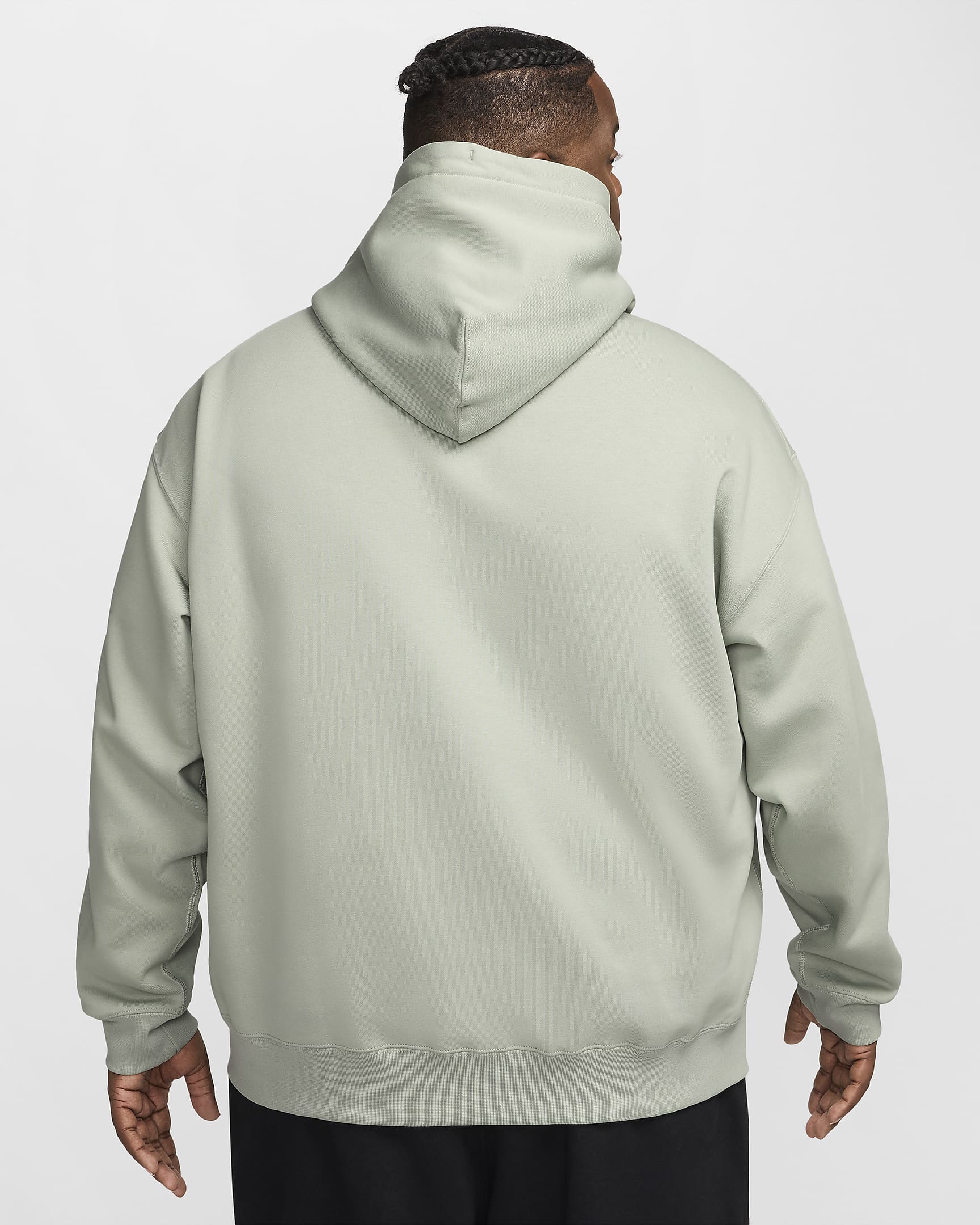 Felpa pullover in fleece con cappuccio Nike Solo Swoosh – Uomo - Jade Horizon/Bianco