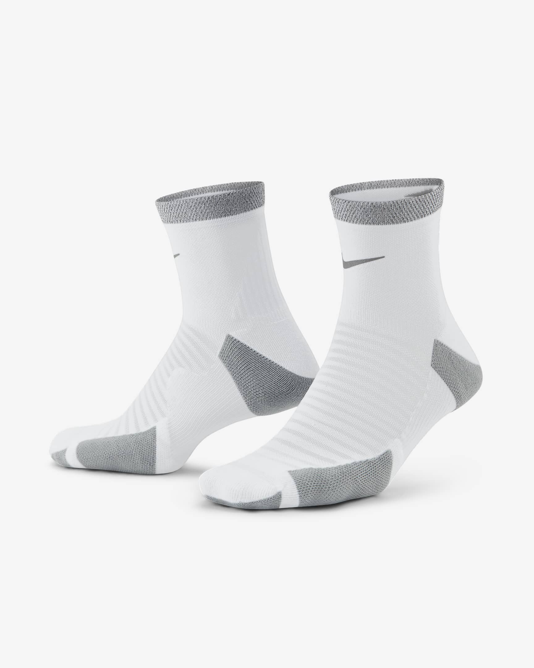 Nike Dri-FIT Spark Cushioned Ankle Running Socks - White/Reflect Silver