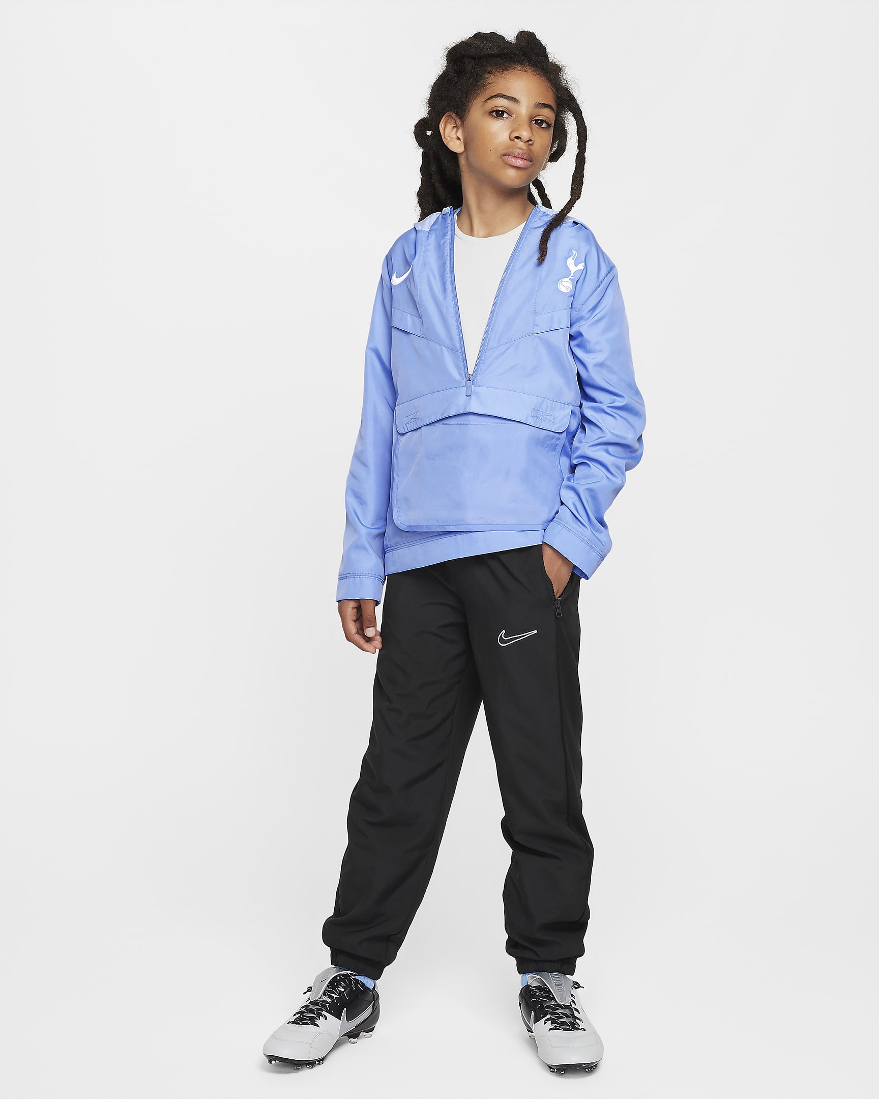 Tottenham Hotspur Amplify Windrunner Nike Fußball-Anorak (ältere Kinder, Jungen) - Polar/Cobalt Bliss/Weiß