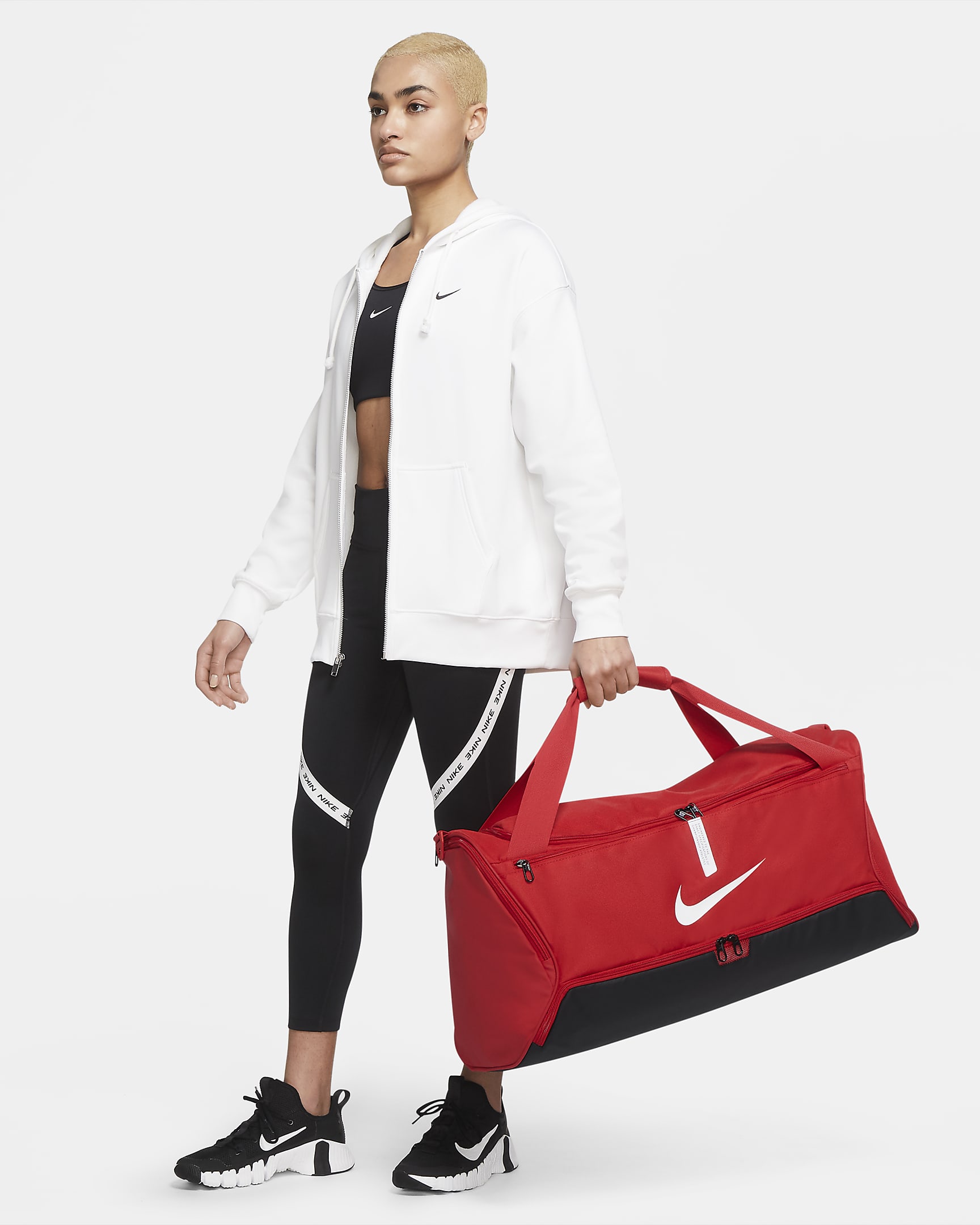 Borsone medio da calcio Nike Academy Team (60 L) - University Red/Nero/Bianco