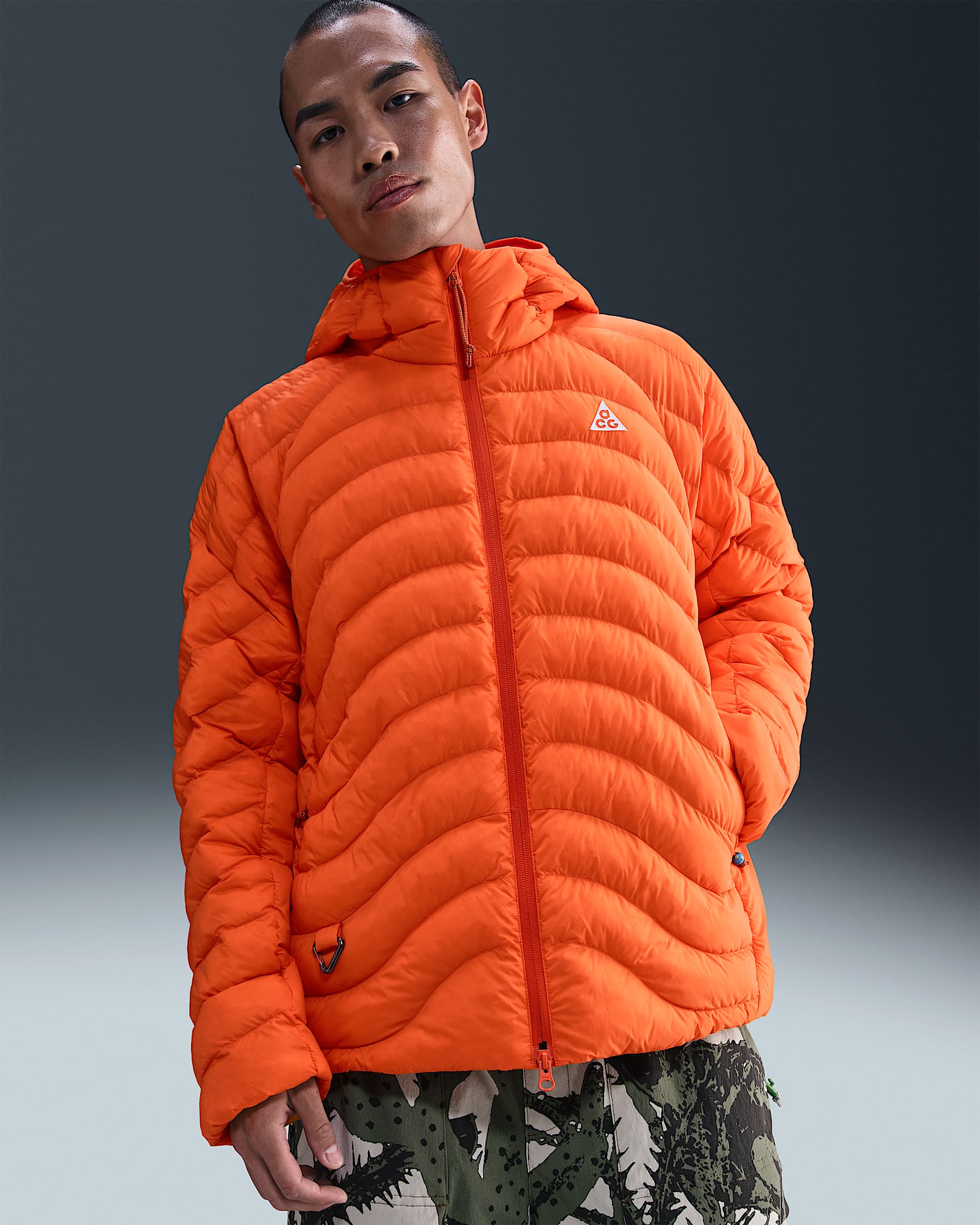 Casaco Therma-FIT ADV Nike ACG "Lava Flow" para homem - Laranja Safety/Laranja Safety/Laranja Safety/Branco Summit