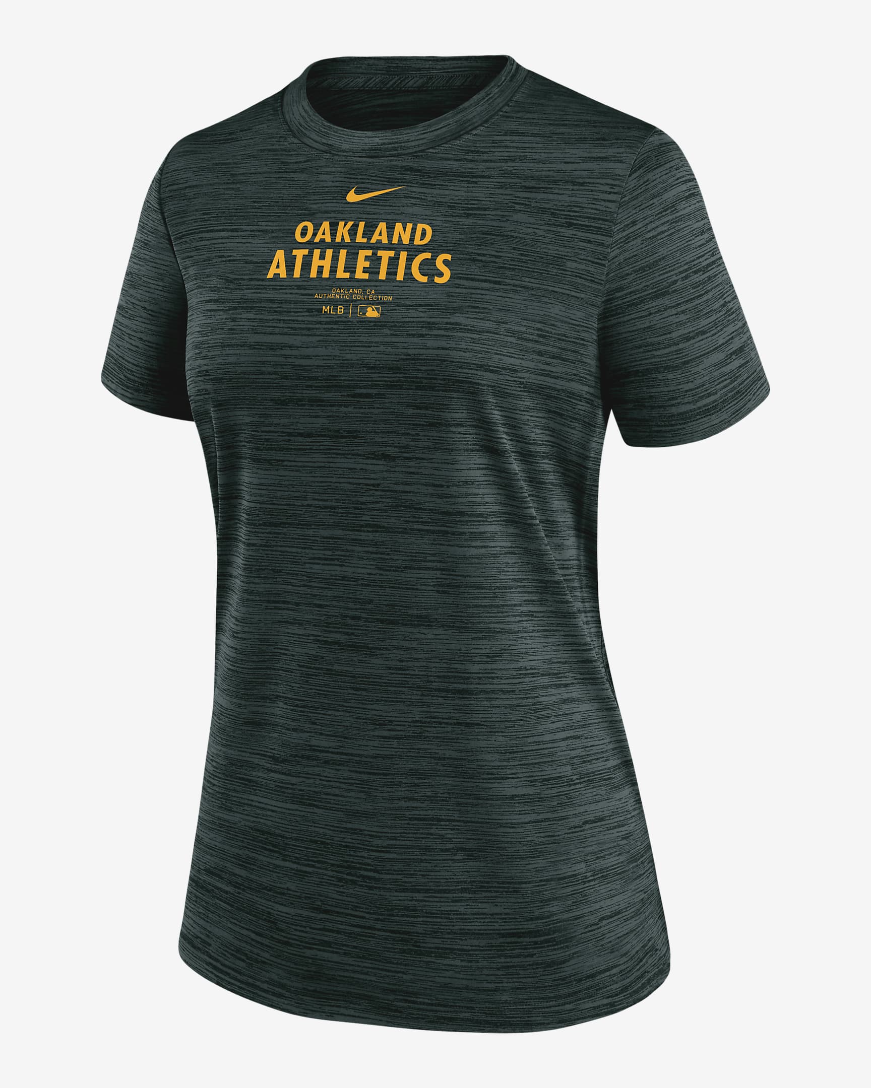 Oakland Athletics Authentic Collection Practice Velocity Women's Nike Dri-FIT MLB T-Shirt - Green