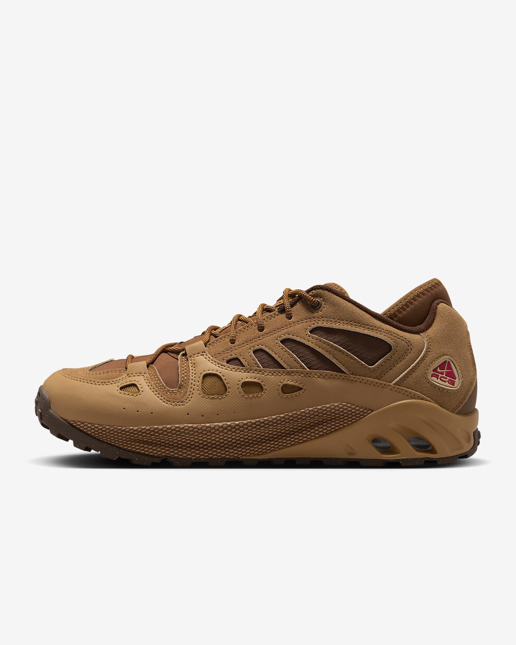 Nike ACG Air Exploraid-sko til mænd - Flax/Cacao Wow/Light British Tan/Gym Red