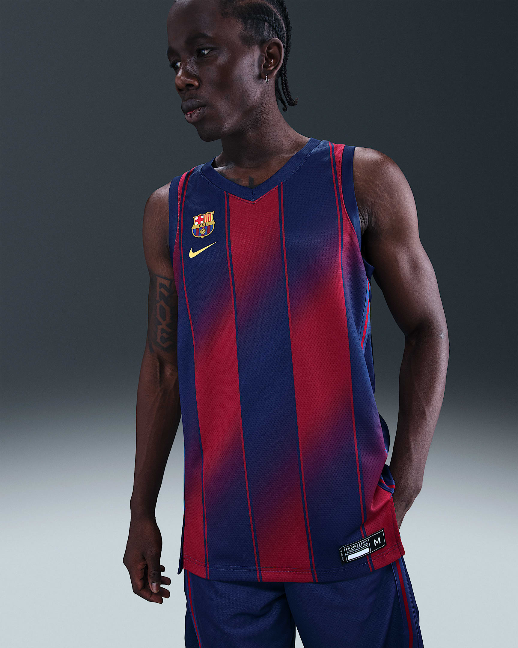 FCB Men's Replica Home Jersey - Deep Royal Blue/Noble Red