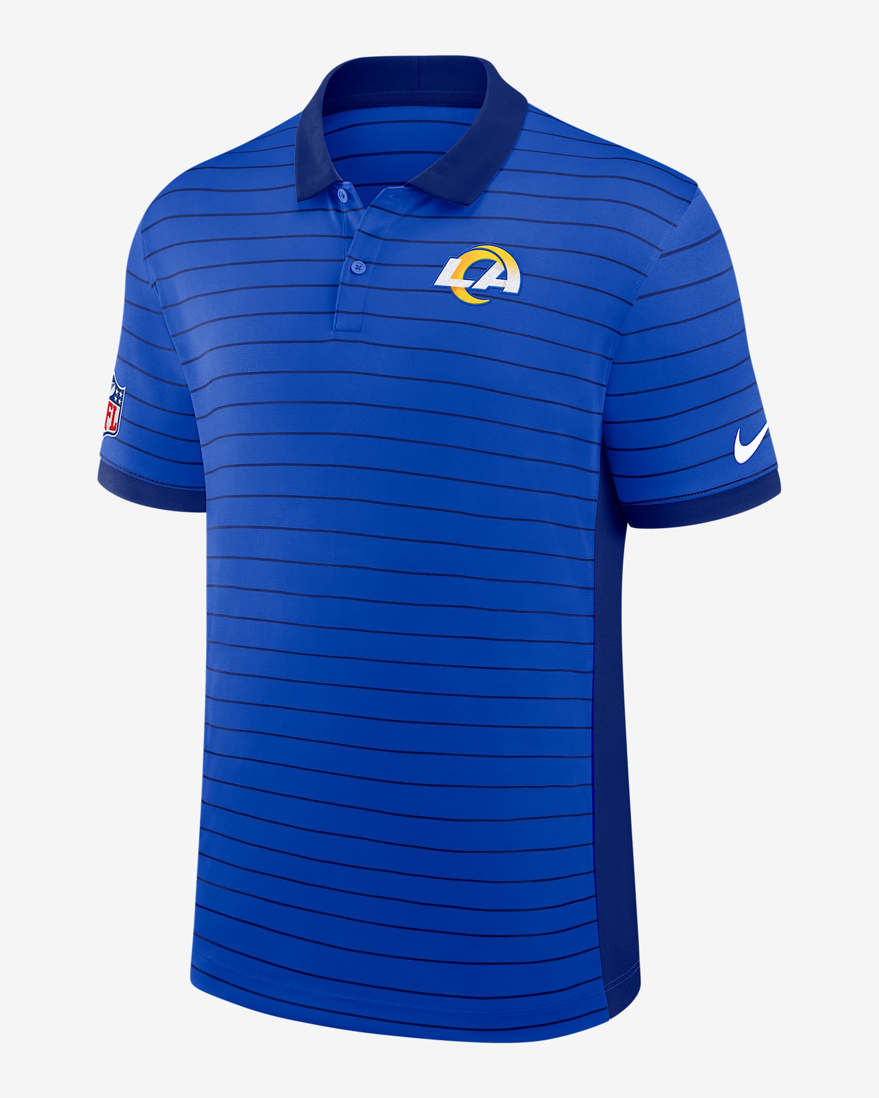 Los Angeles Rams Sideline Victory Stripe Men's Nike Dri-FIT NFL Polo - Blue