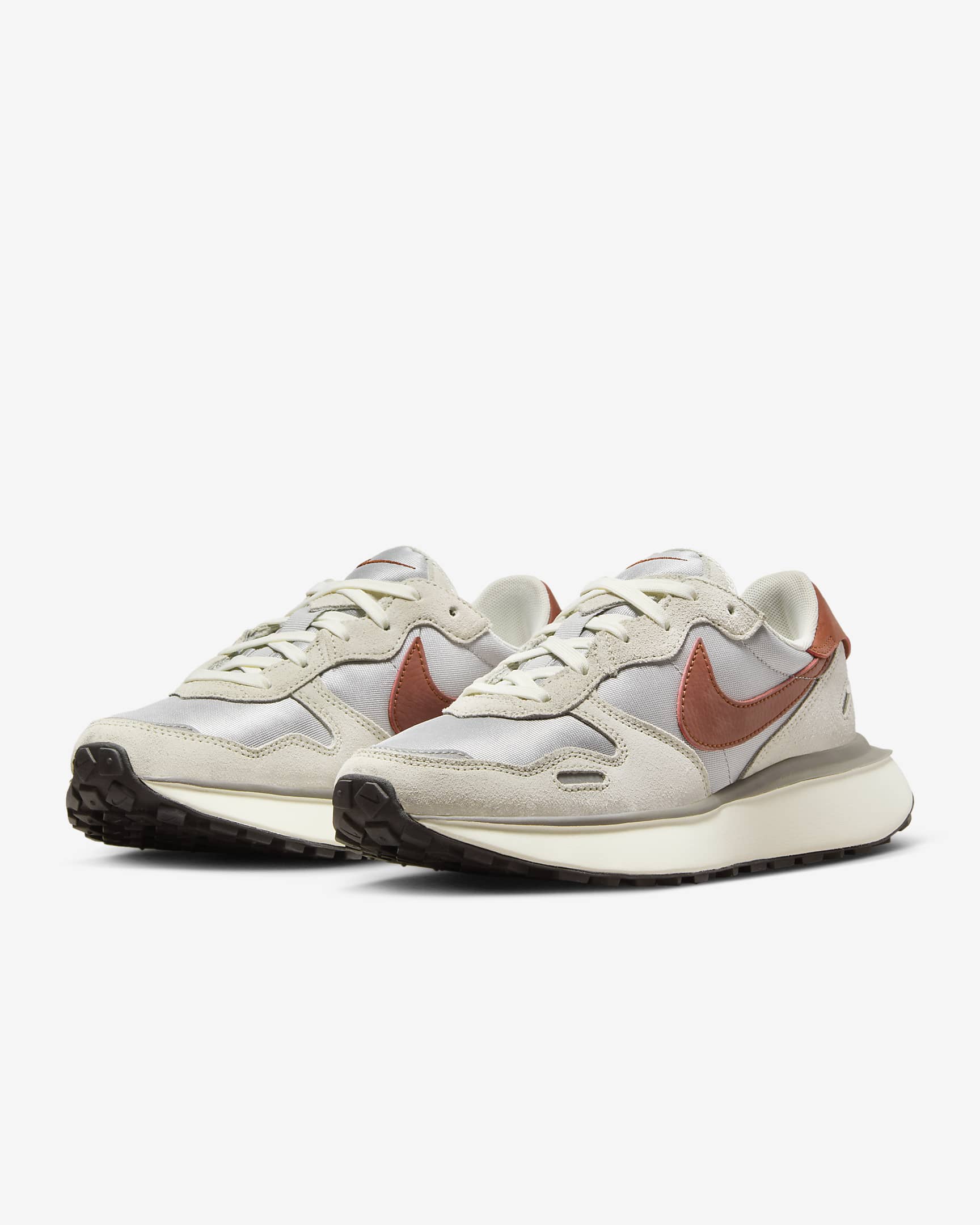 Nike Phoenix Waffle Women's Shoes - Light Bone/Light Smoke Grey/Light Iron Ore/Rugged Orange