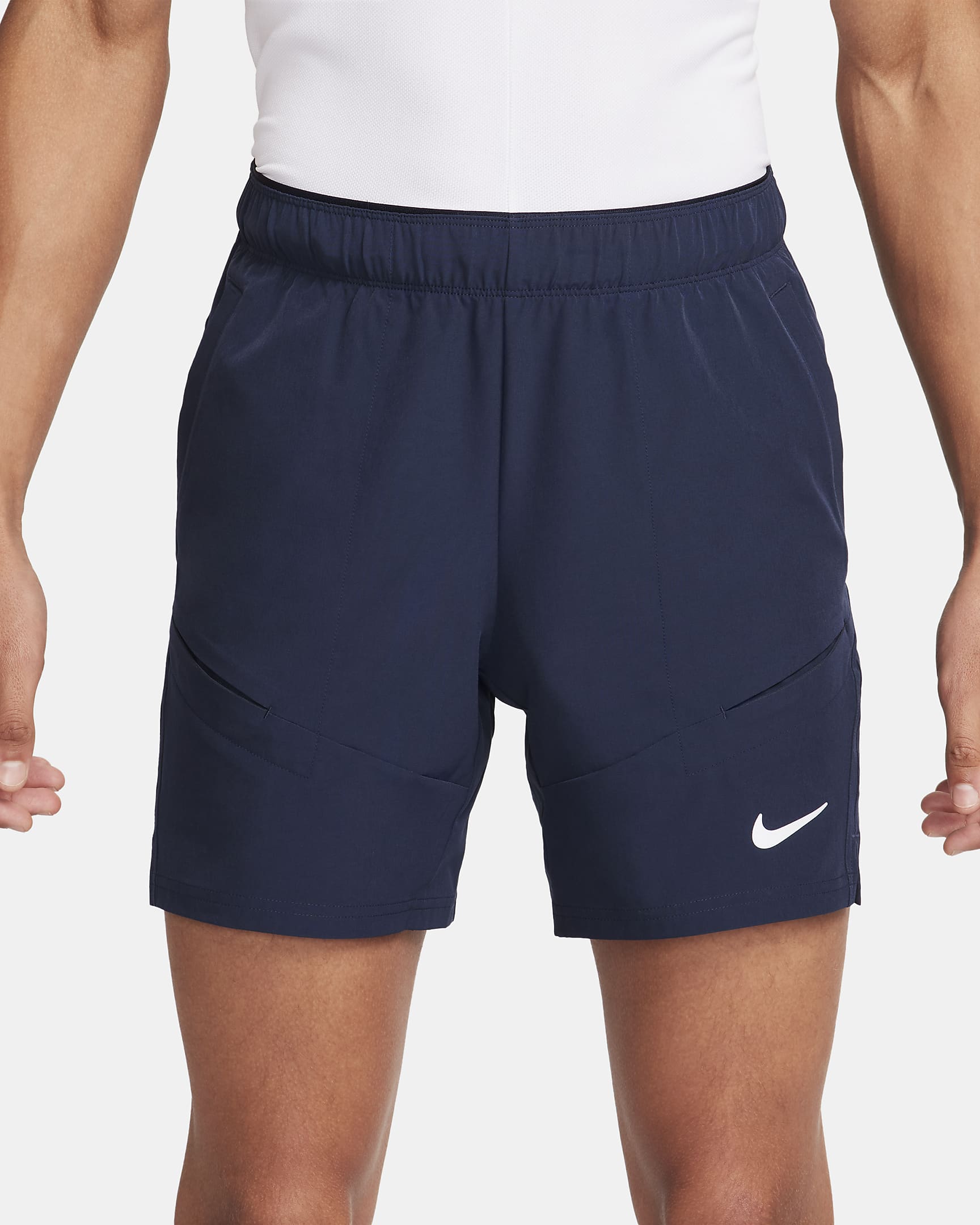 Short de tennis Dri-FIT 18 cm NikeCourt Advantage pour homme - Obsidian/Obsidian/Blanc