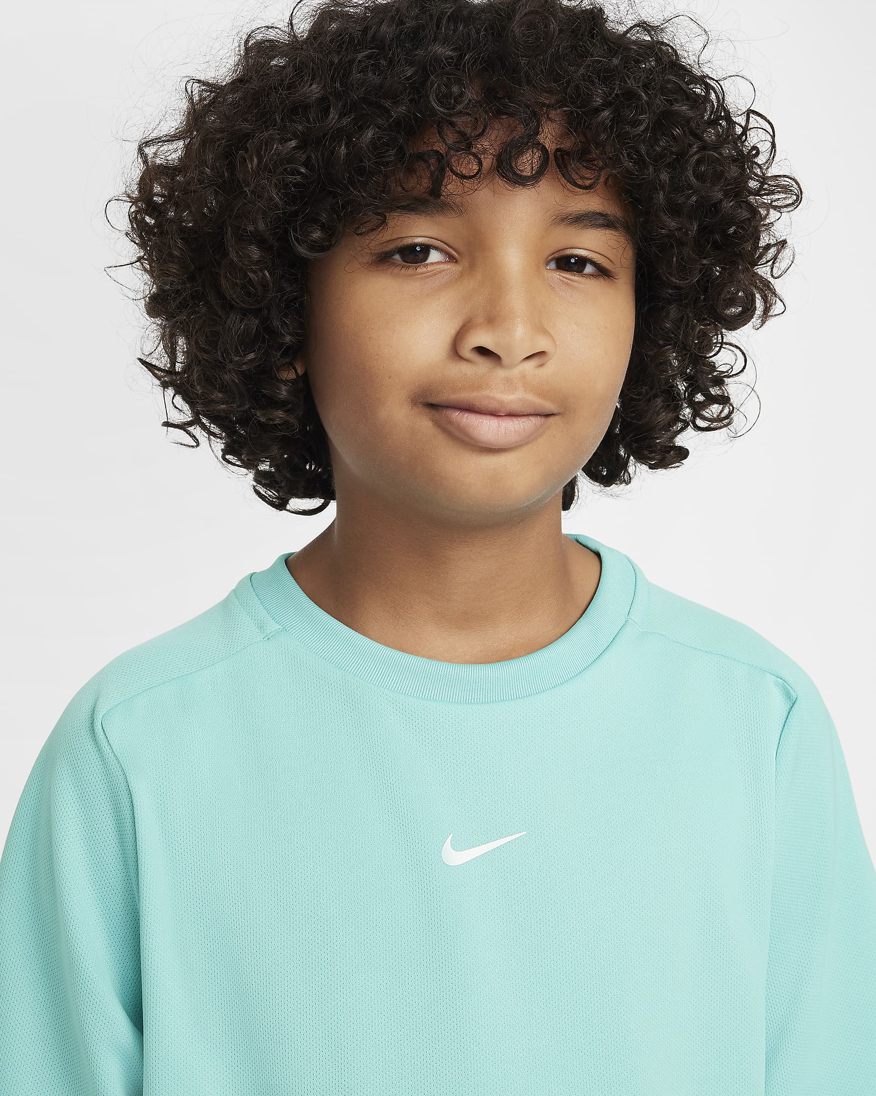 Nike Multi Older Kids' (Boys') Dri-FIT Training Top - Green Frost/White