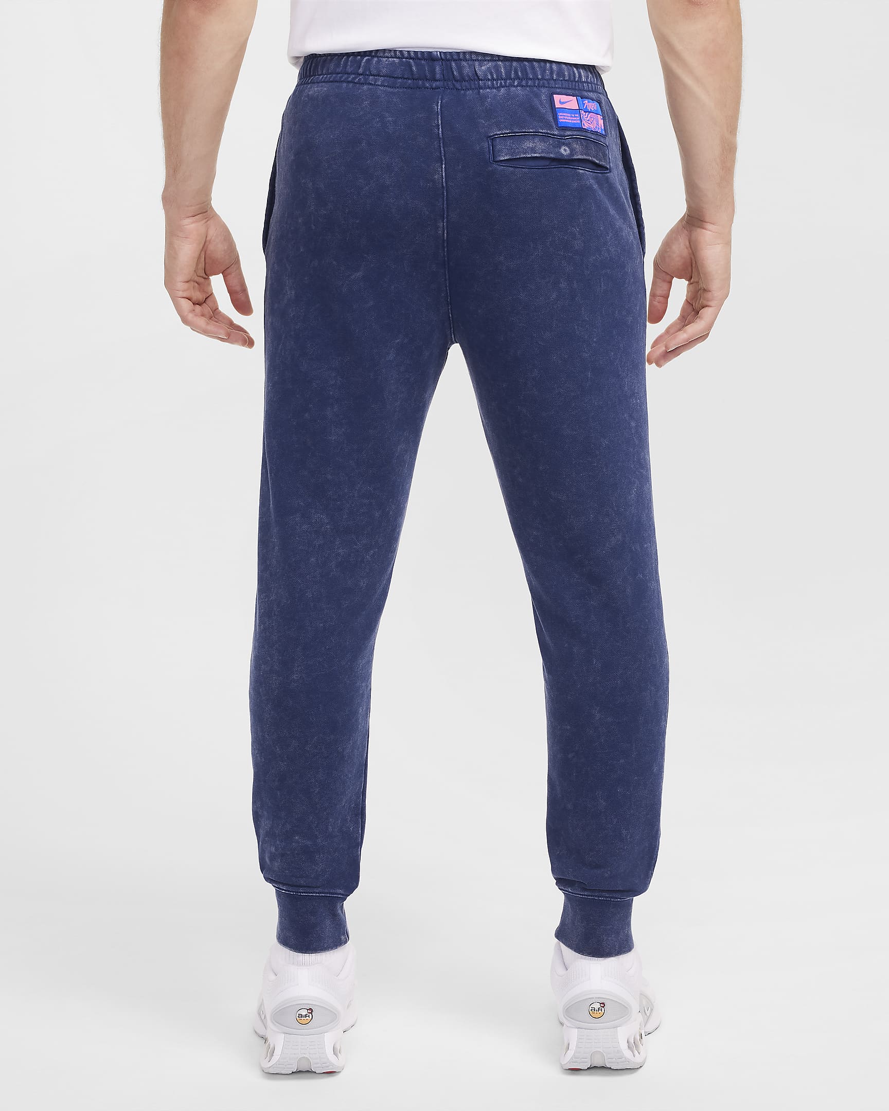 Pantaloni jogger in French Terry Nike Football Atlético de Madrid da uomo – Terza - Blue Void/Pink Glow