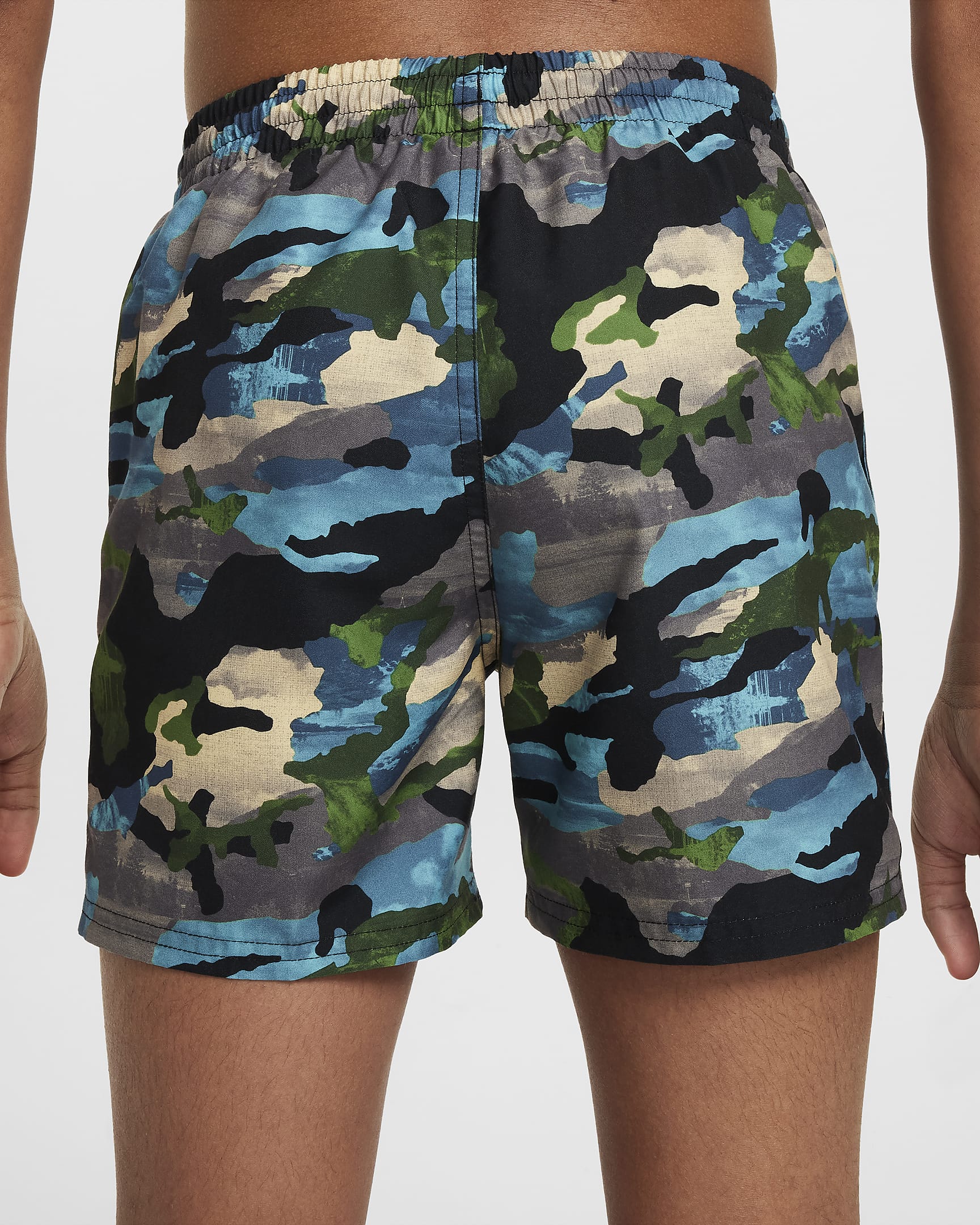 Shorts Volley Nike Swim Classic Camo 10 cm – Ragazzo - Nero/Team Gold/Chlorophyll/Bianco