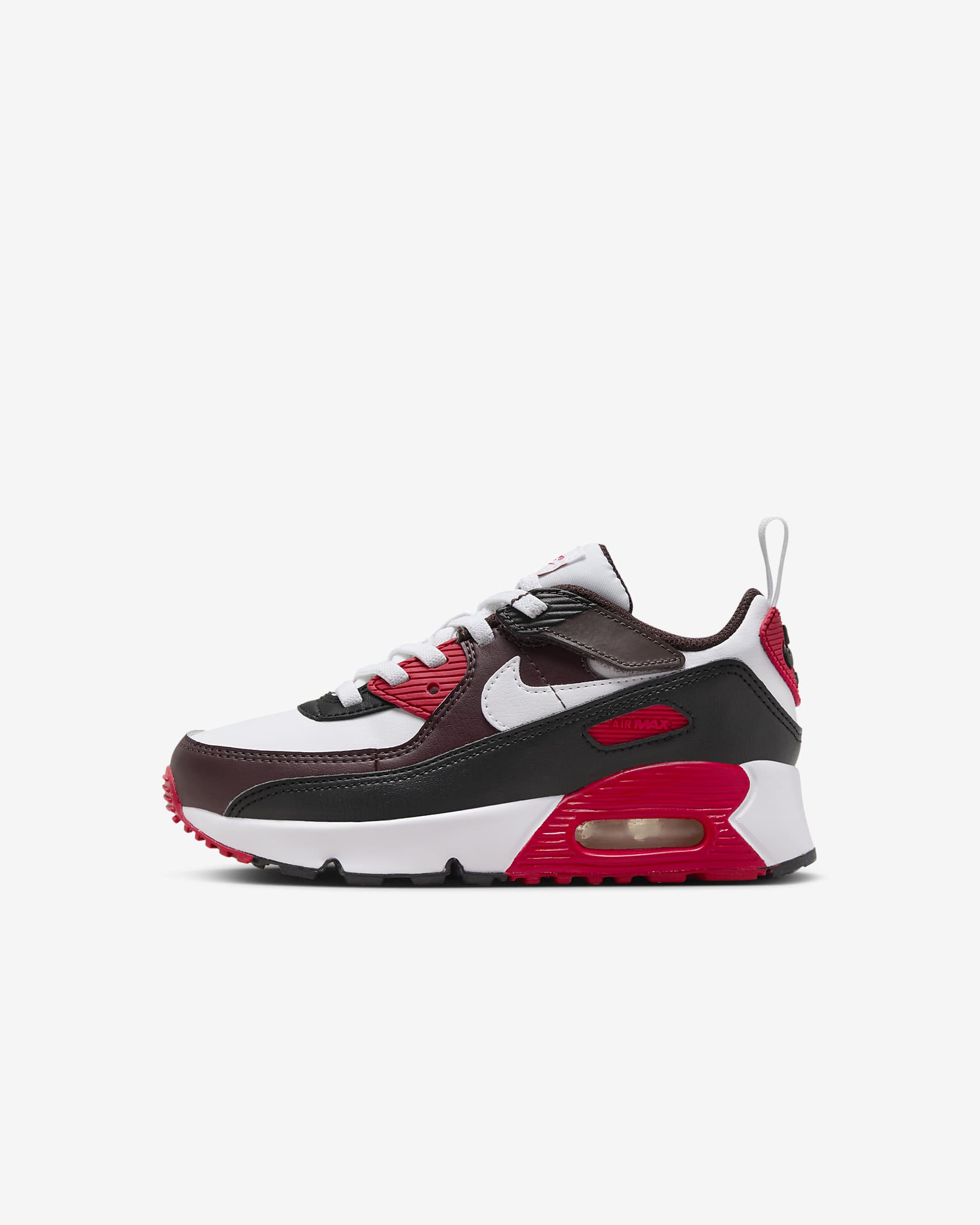 Tenis para niños de preescolar Nike Air Max 90 EasyOn - Burdeos enérgico/Negro/Rojo universitario/Blanco