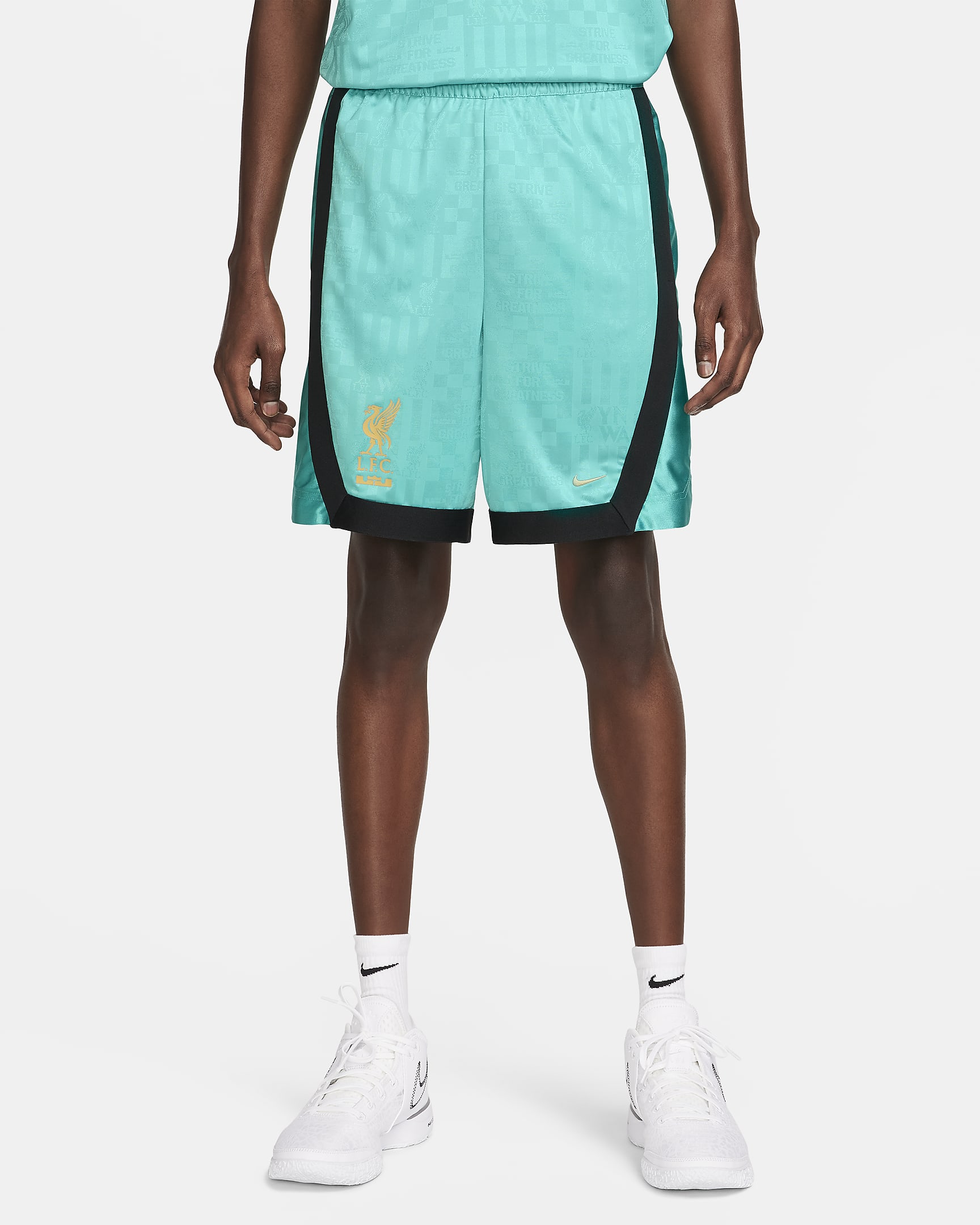 LeBron x Liverpool F.C. Men's Dri-FIT DNA 20cm (approx.) Basketball Shorts - Washed Teal/Truly Gold