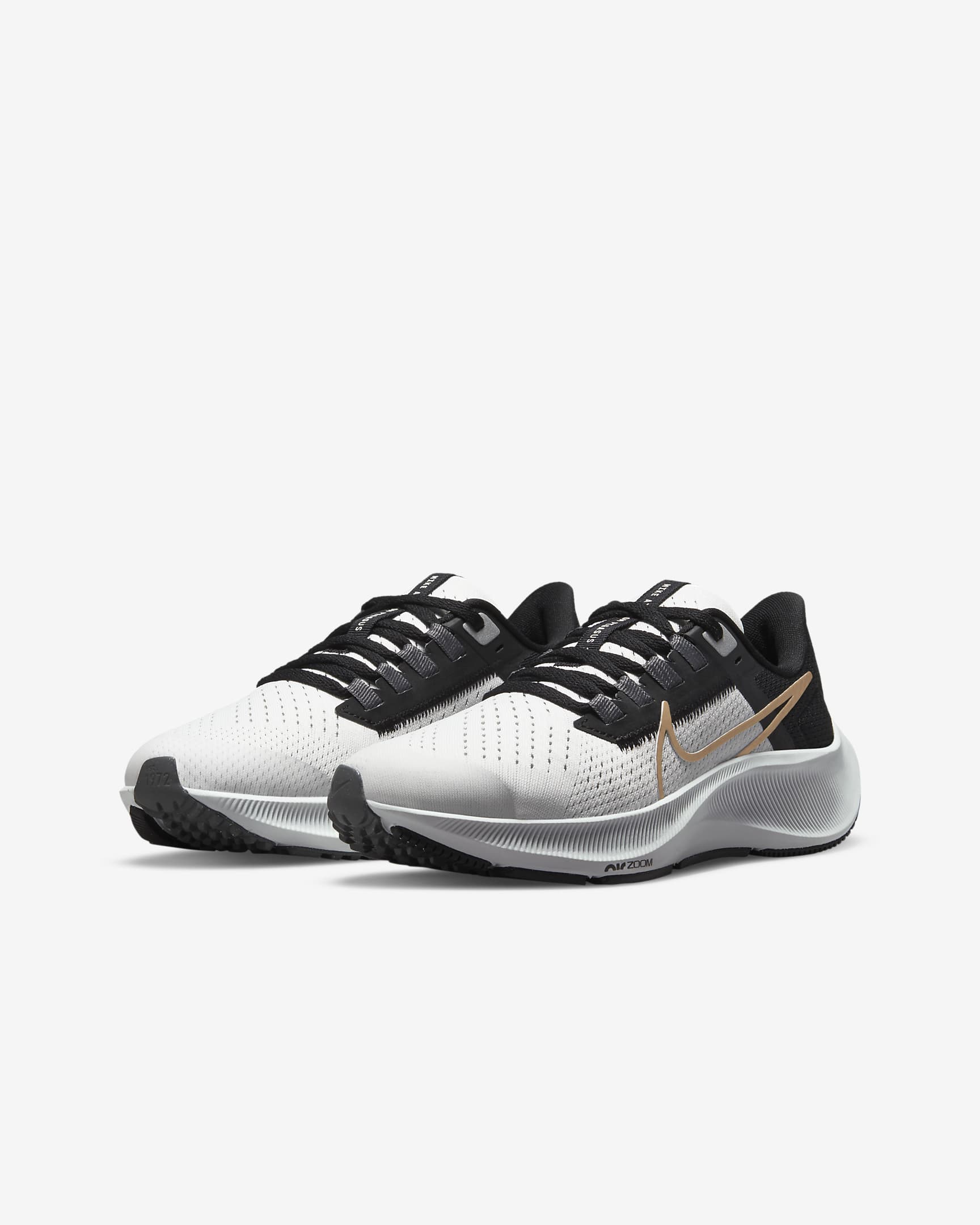 Nike Air Zoom Pegasus 38 Younger/Older Kids' Road Running Shoes - Photon Dust/Light Smoke Grey/Particle Grey/Metallic Gold Coin