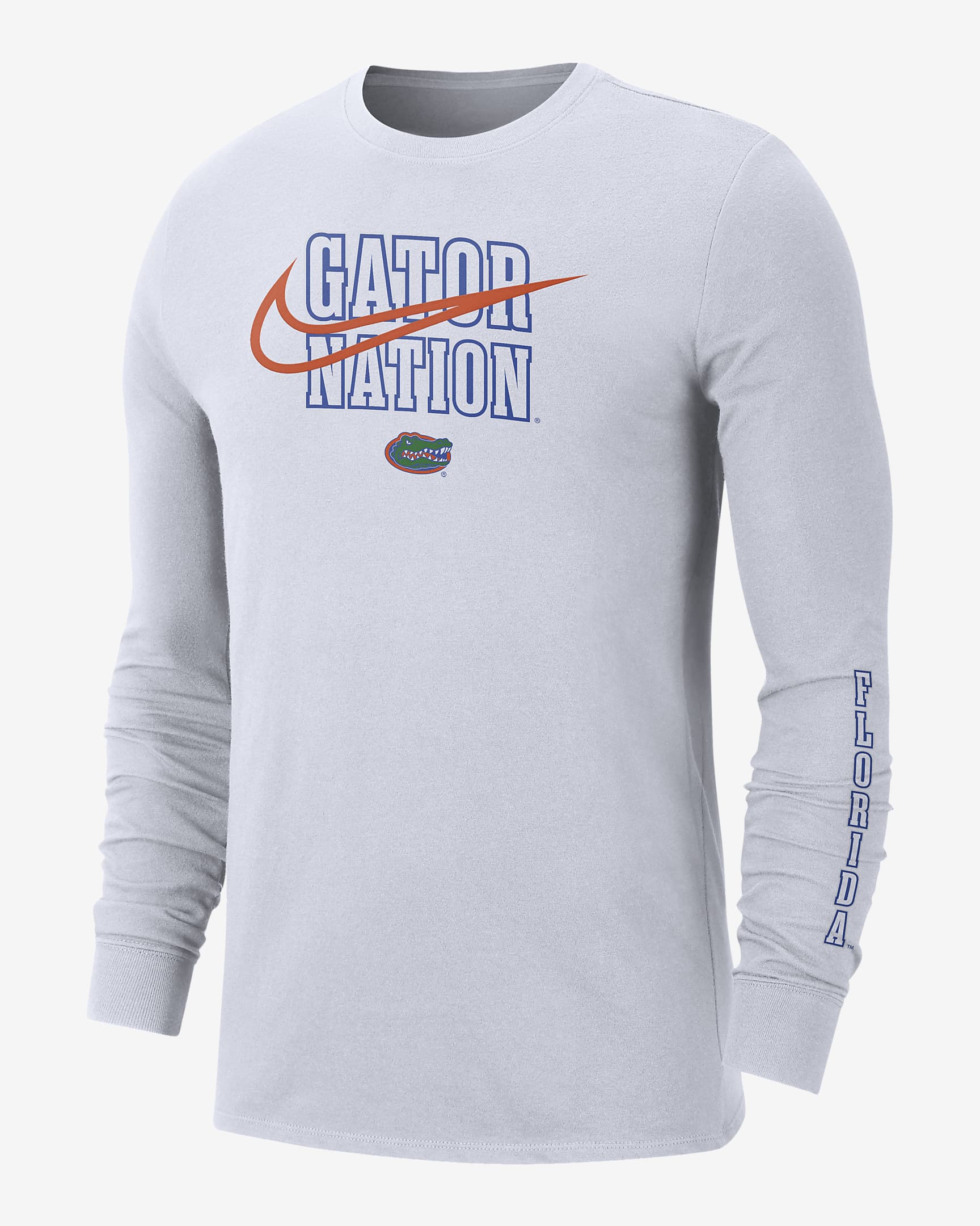 Florida Back 2 School Men's Nike College Crew-Neck Long-Sleeve T-Shirt - Summit White