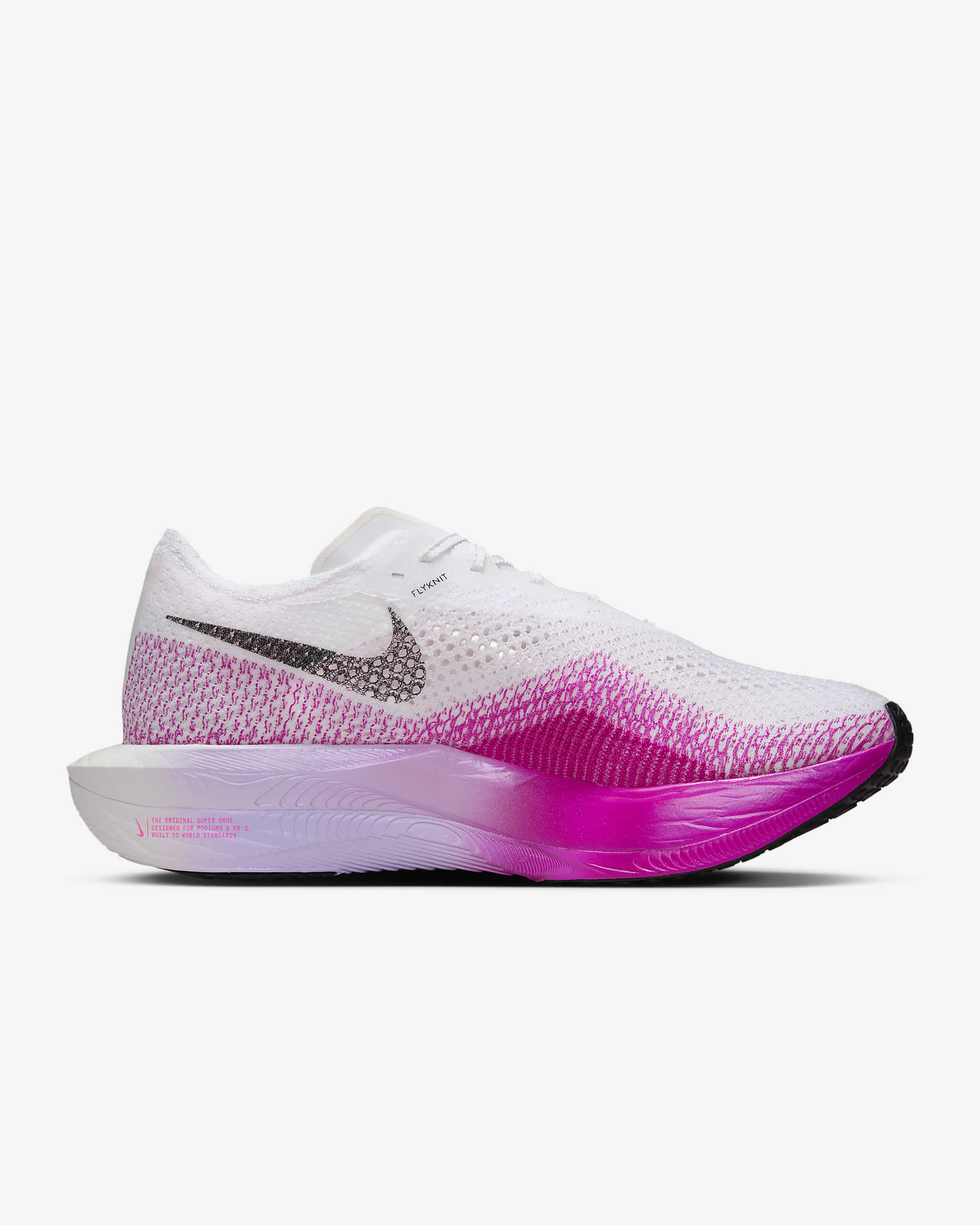 Nike Vaporfly 3 Herren-Straßenlaufschuh für Wettkämpfe - Weiß/Vivid Purple/Purple Agate/Schwarz