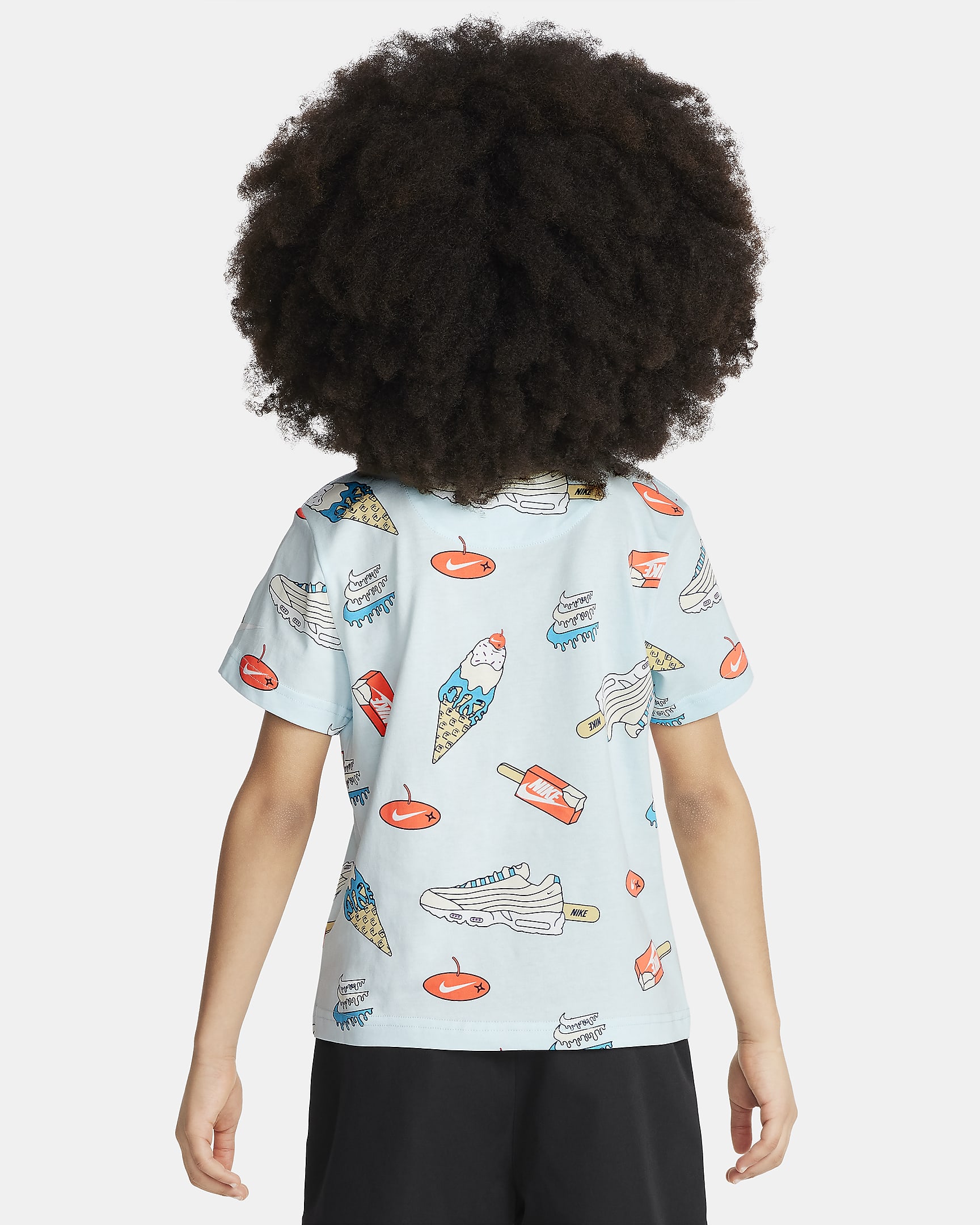 Nike Sole Food T-shirt met print voor kleuters - Glacier Blue