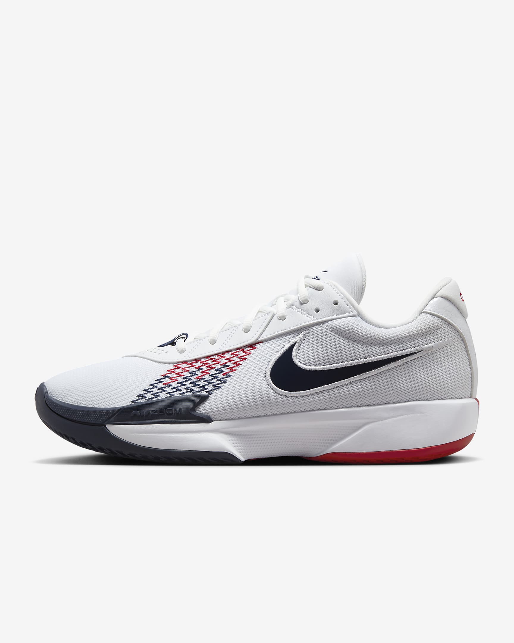 Nike G.T. Cut Academy-basketballsko til mænd - hvid/Sport Red/Obsidian