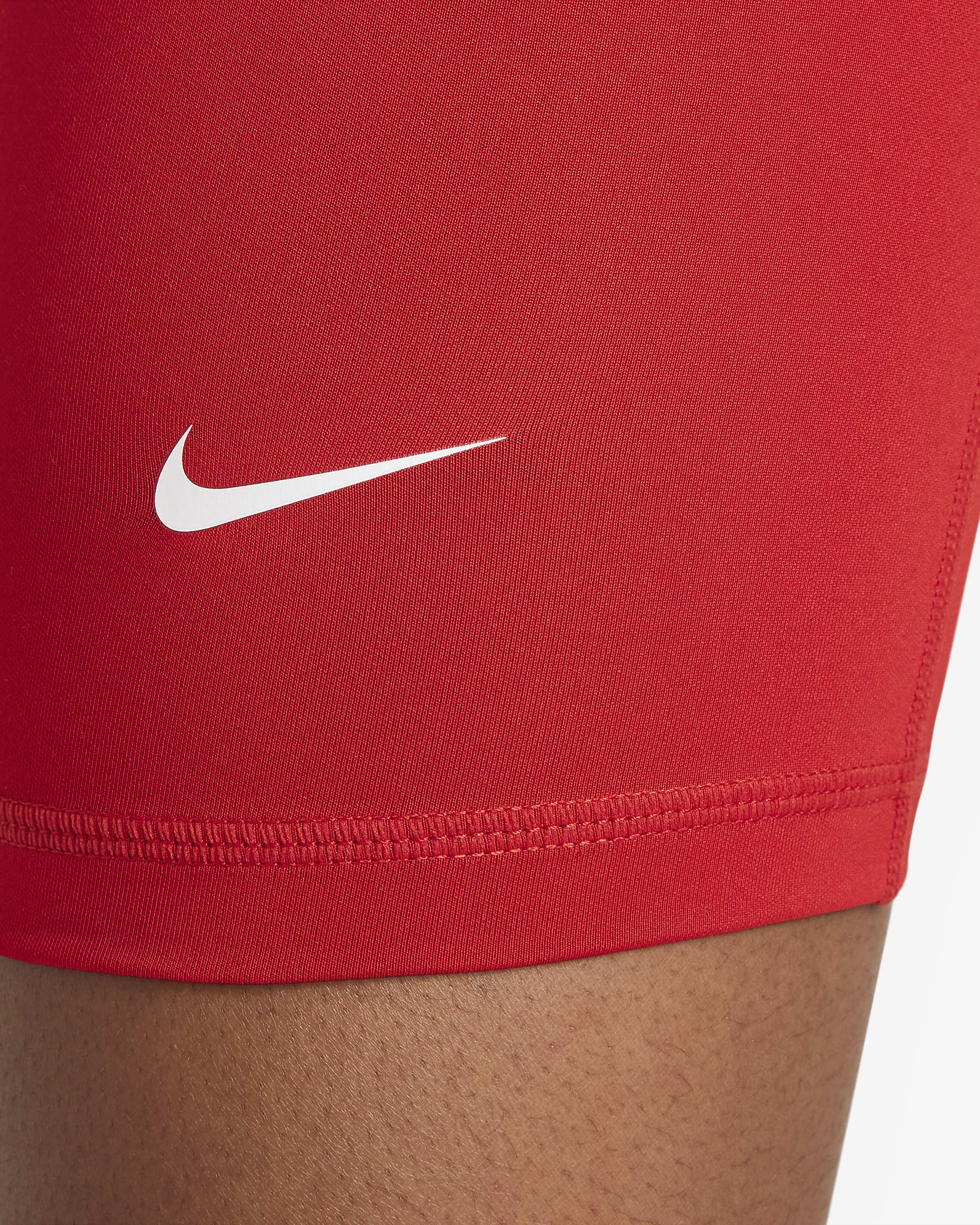 Nike Pro Big Kids' (Girls') Dri-FIT 5" Shorts - University Red/White