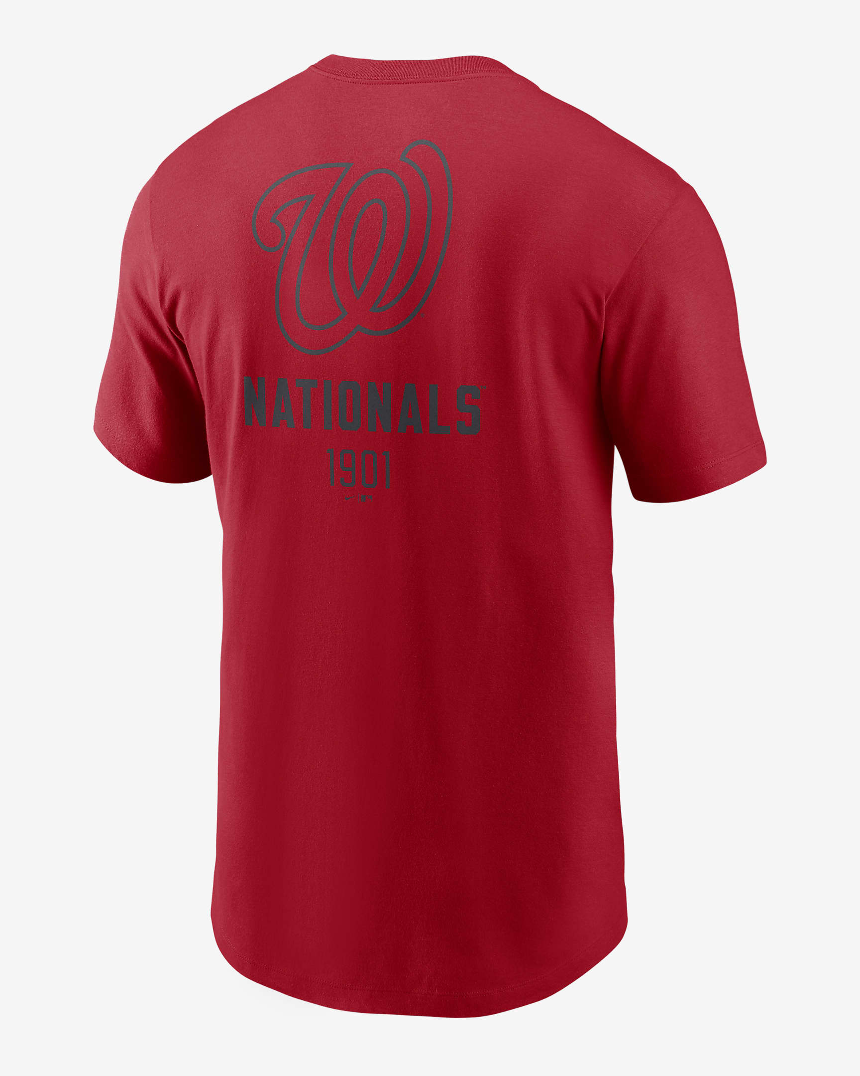 Washington Nationals Large Logo Back Stack Men's Nike MLB T-Shirt. Nike.com