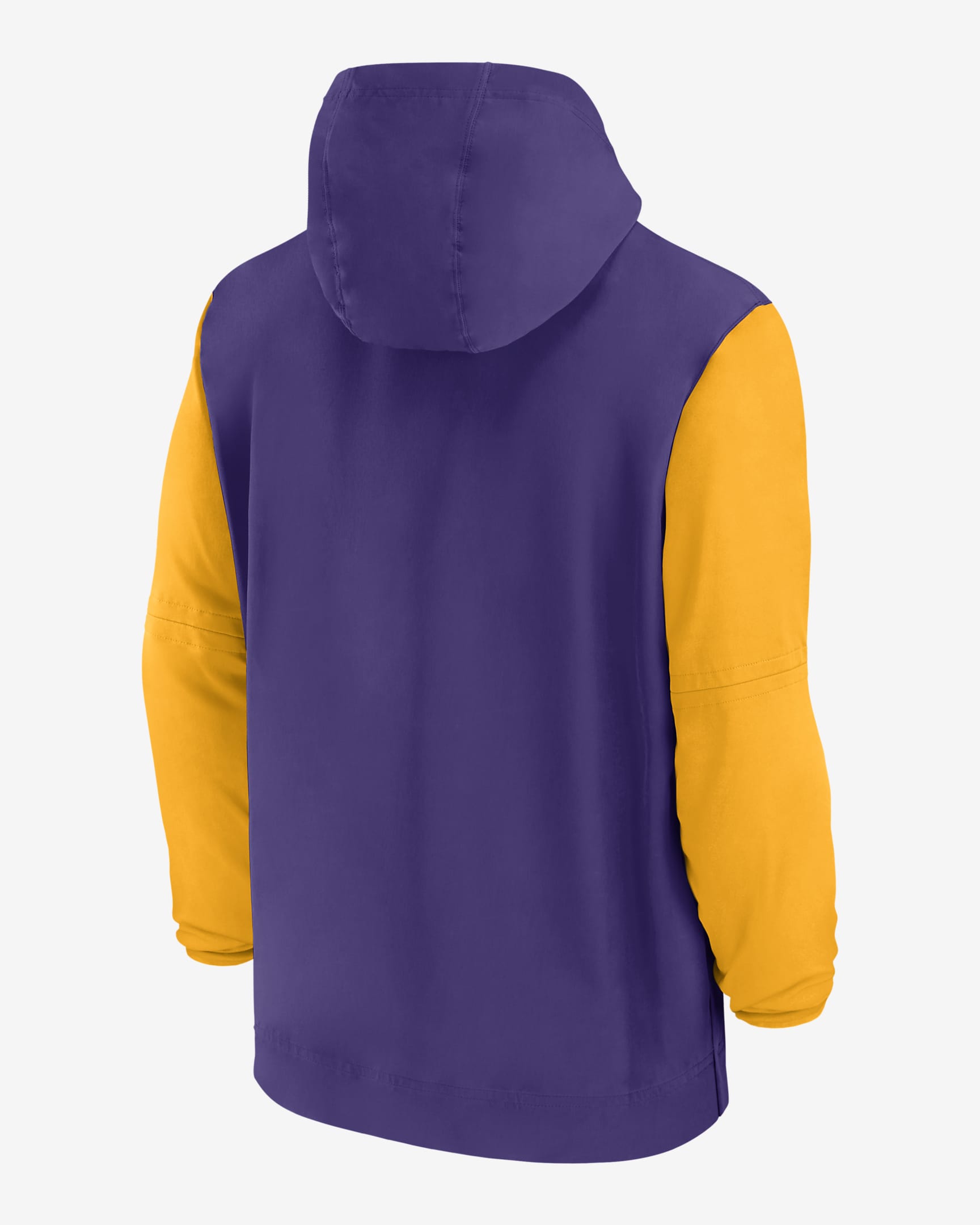 LSU Tigers Sideline Pre-Game Player Men's Nike College 1/2-Zip Hooded Jacket - Purple