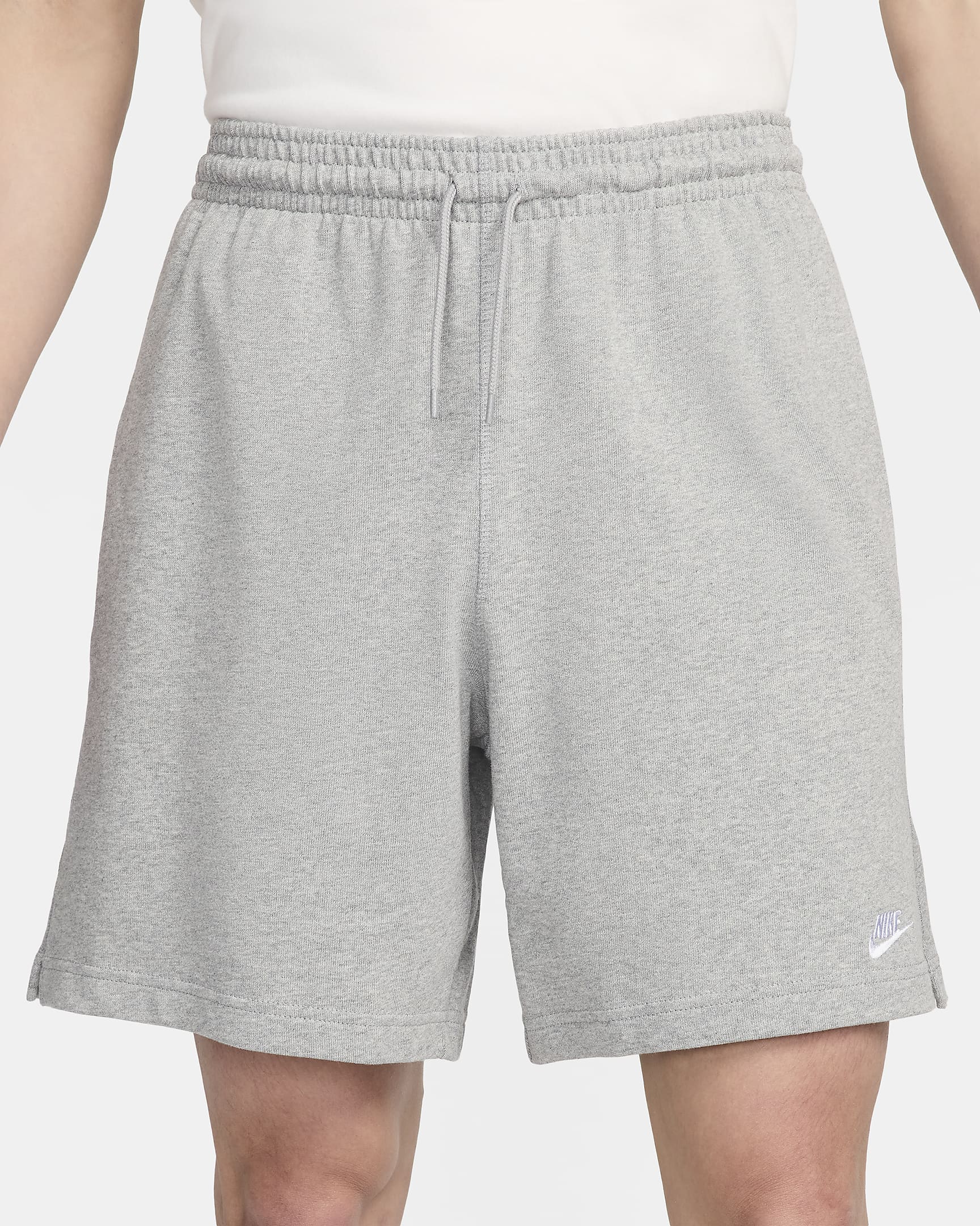 Nike Club Men's Knit Shorts - Dark Grey Heather/White