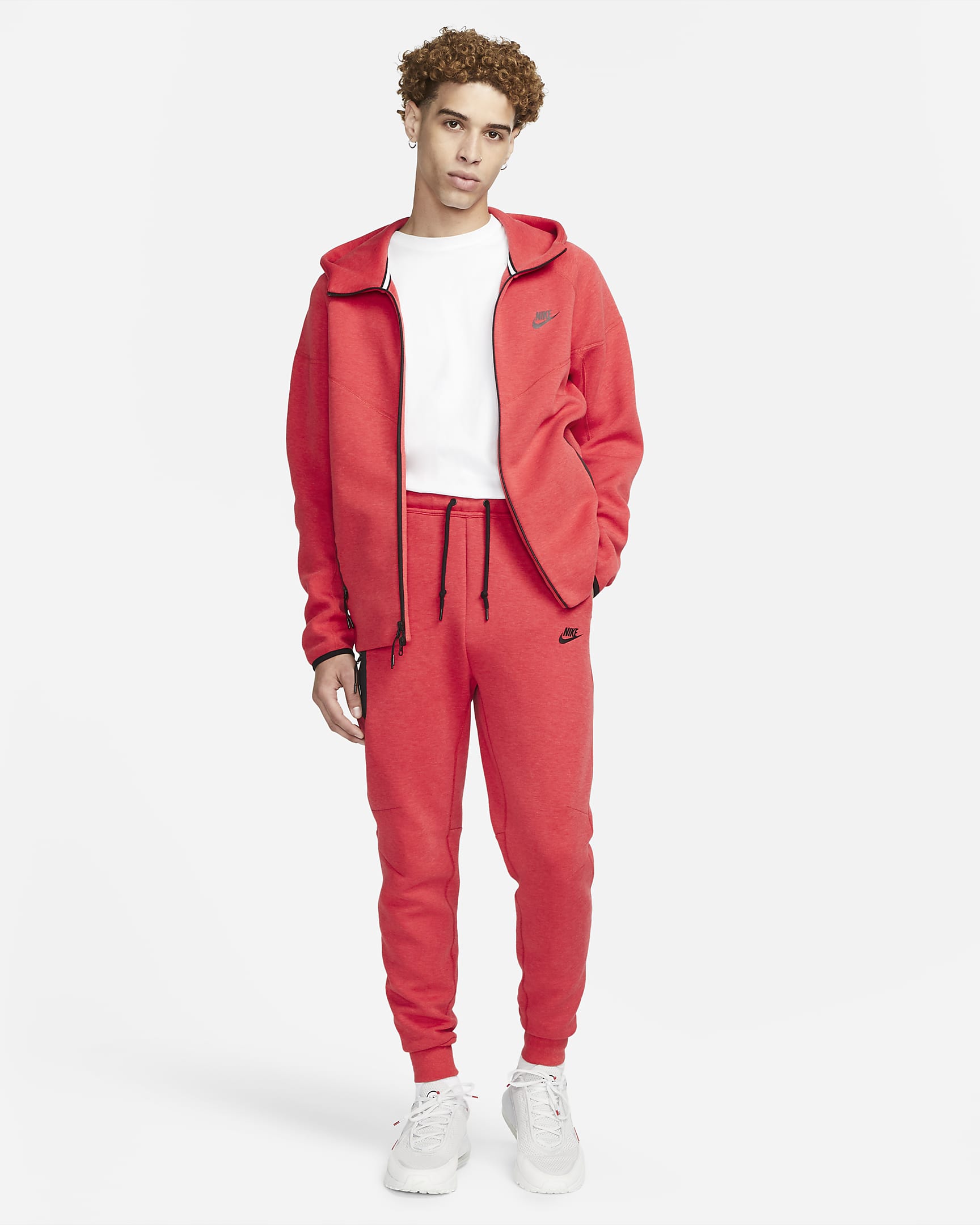 Nike Sportswear Tech Fleece Men's Joggers - Light University Red Heather/Black