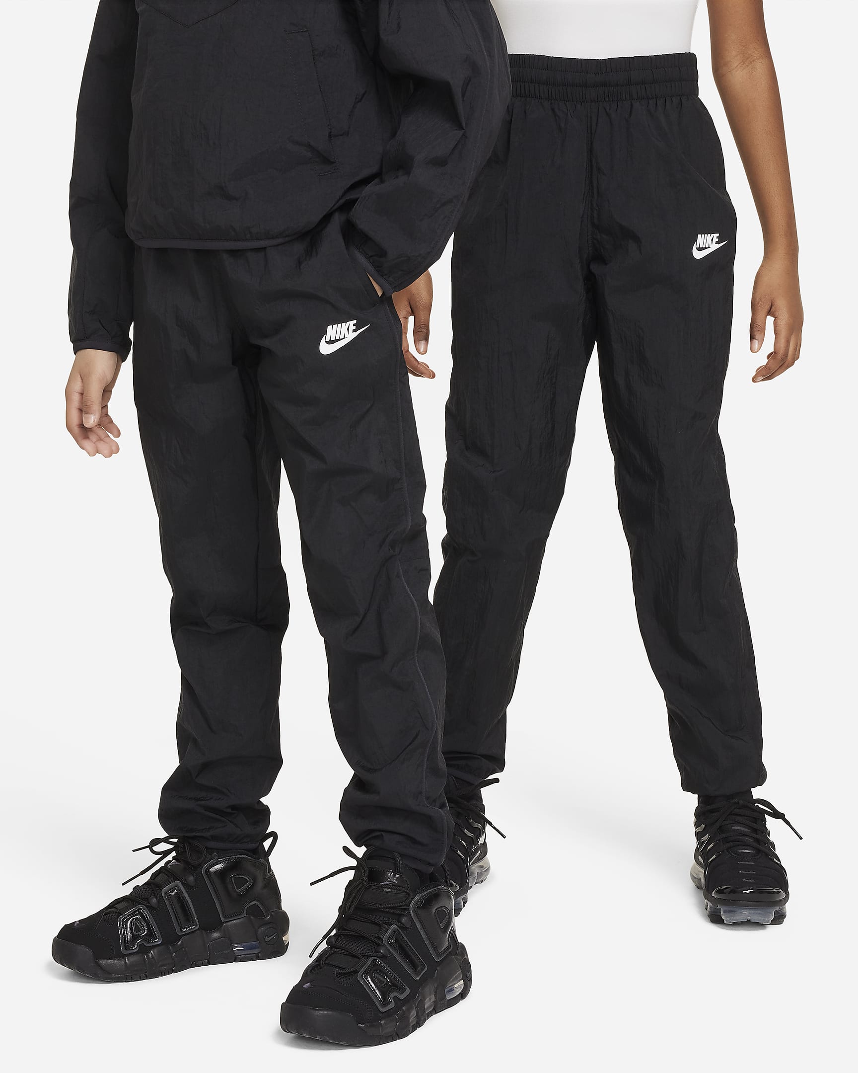 Nike Sportswear-tracksuit til større børn - sort/sort/hvid