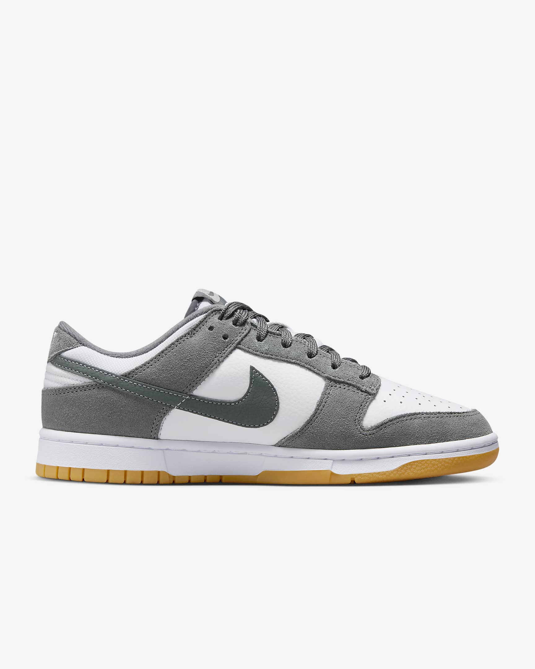 Nike Dunk Low Erkek Ayakkabısı - Beyaz/Light Iron Ore/Gum Light Brown/Smoke Grey